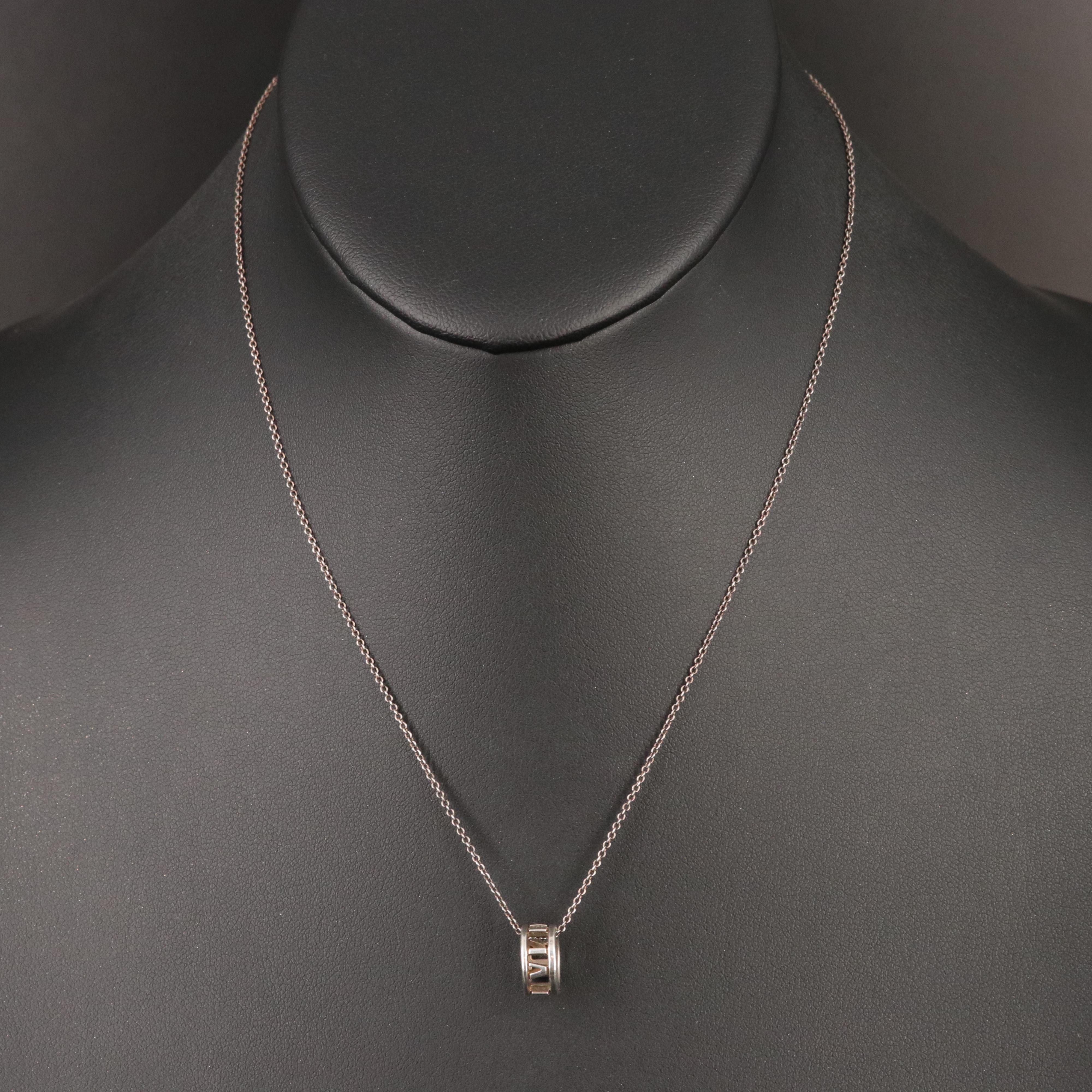 Tiffany & Co. Open Atlas Sterling Pendant Necklace