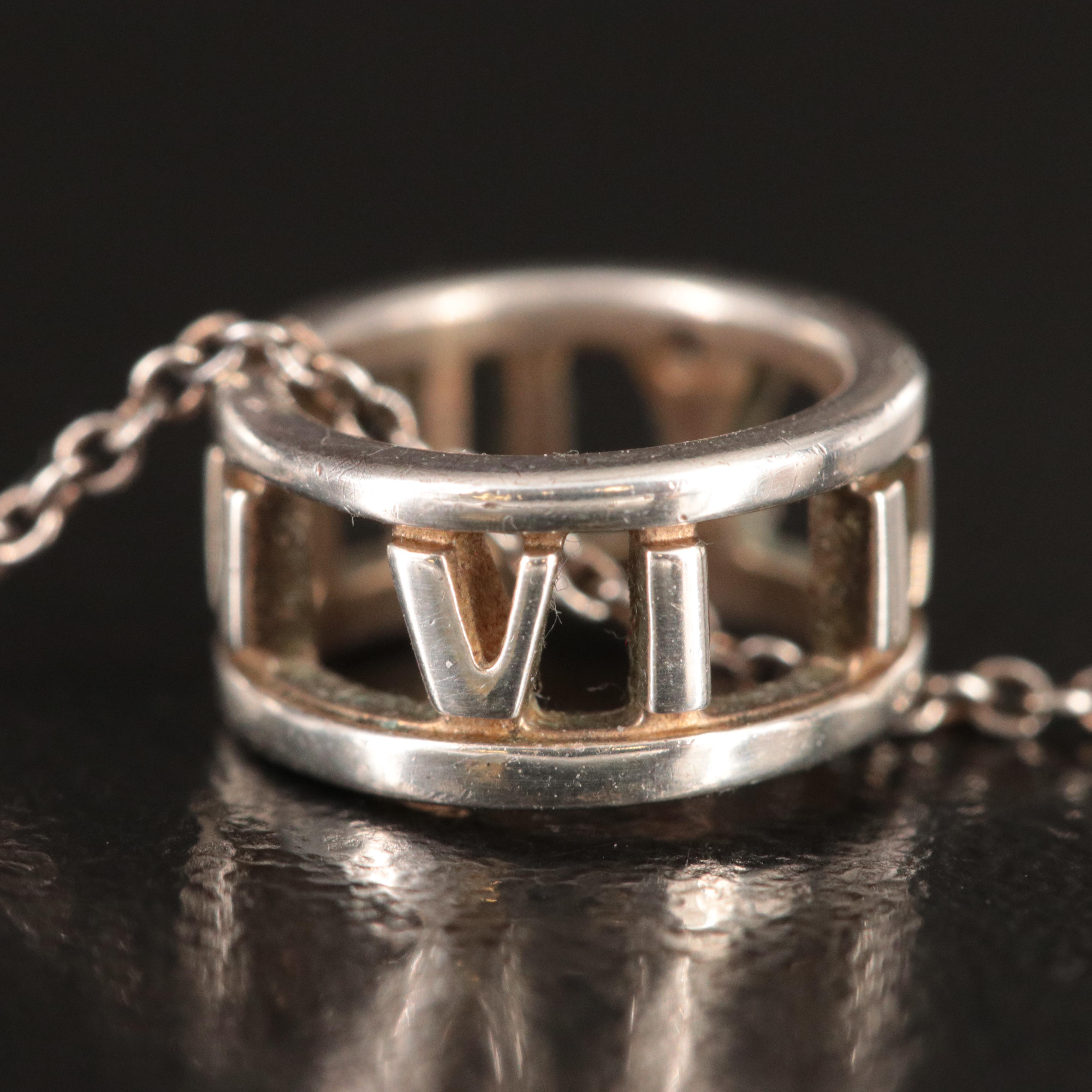 Tiffany & Co. Open Atlas Sterling Pendant Necklace