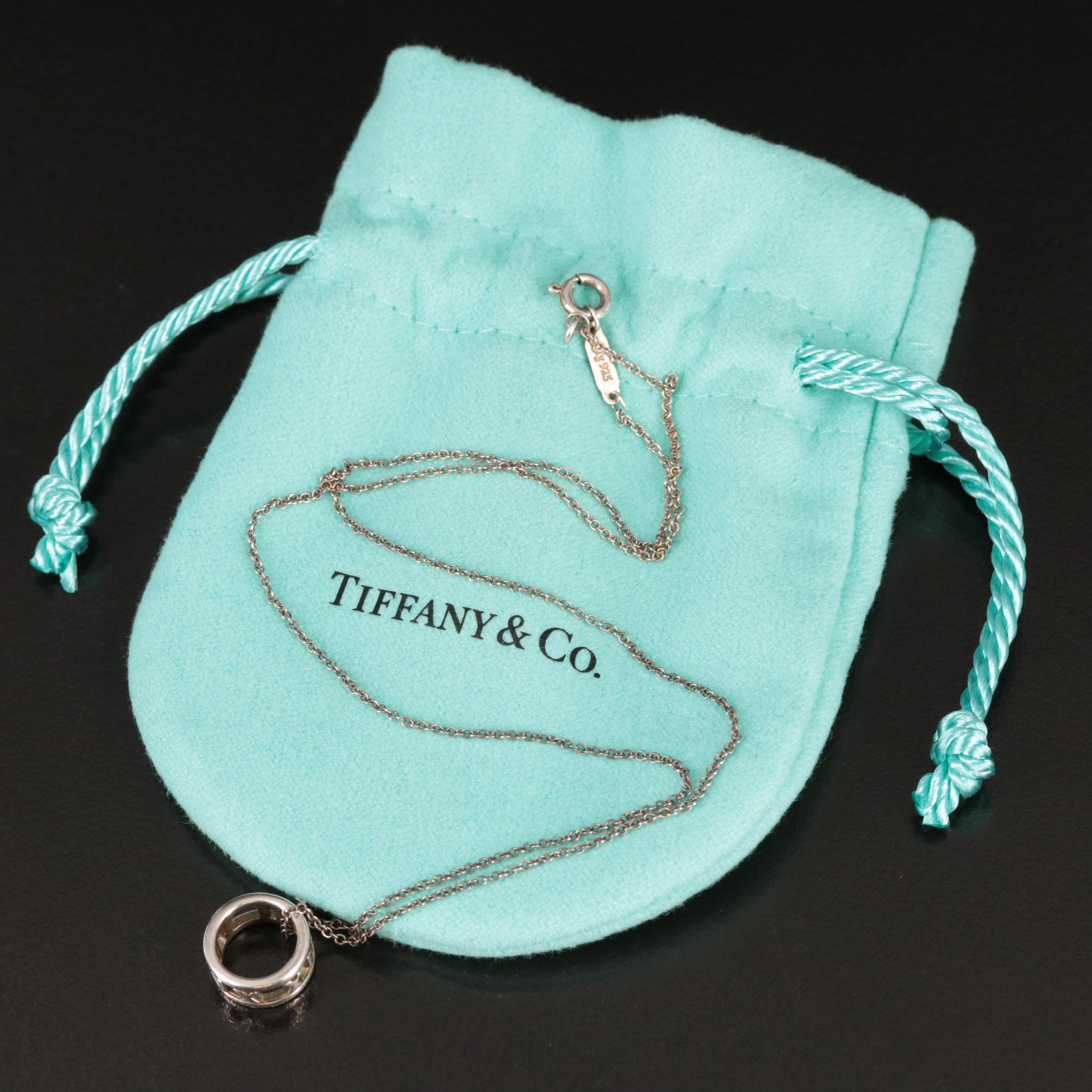 Tiffany & Co. Open Atlas Sterling Pendant Necklace