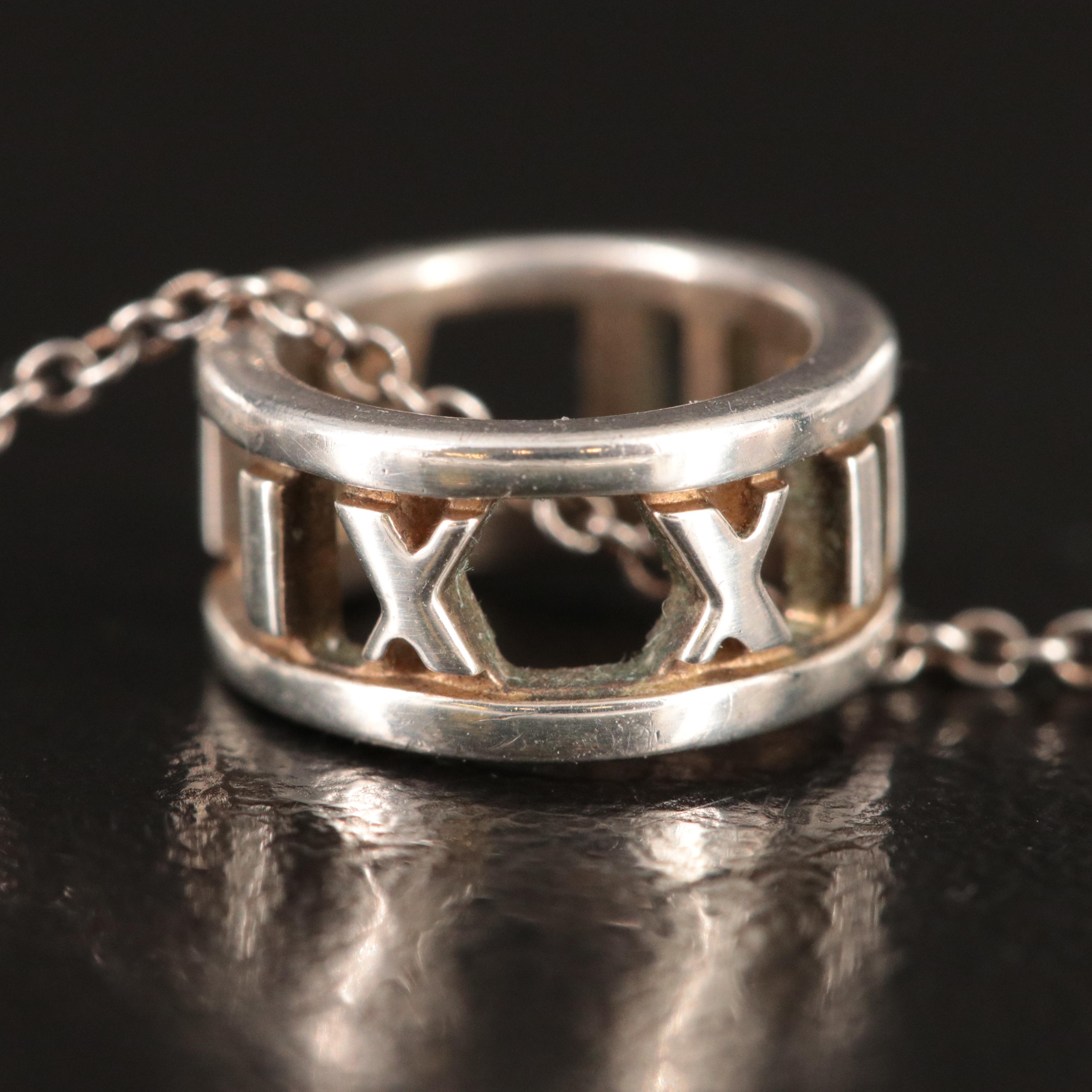 Tiffany & Co. Open Atlas Sterling Pendant Necklace