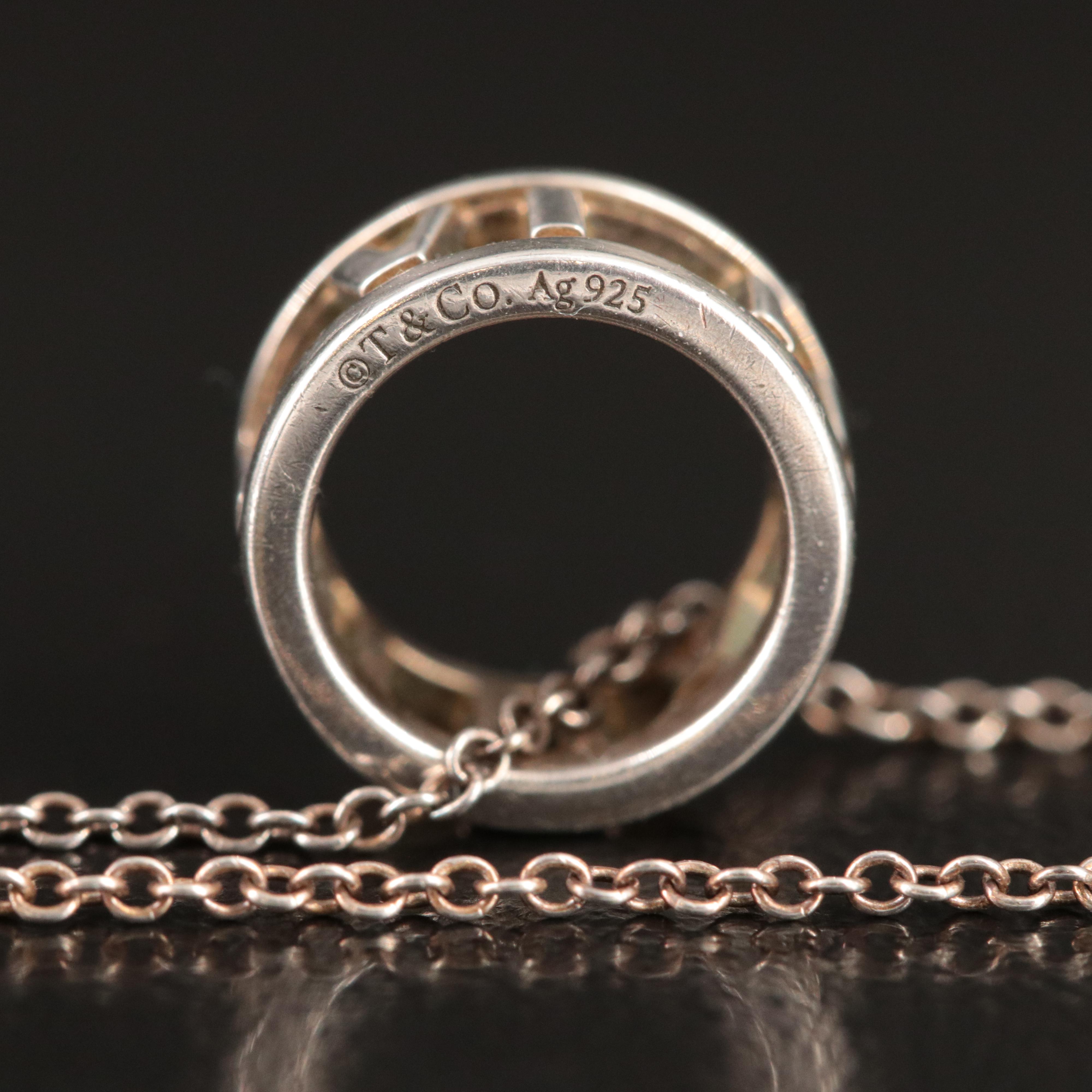 Tiffany & Co. Open Atlas Sterling Pendant Necklace