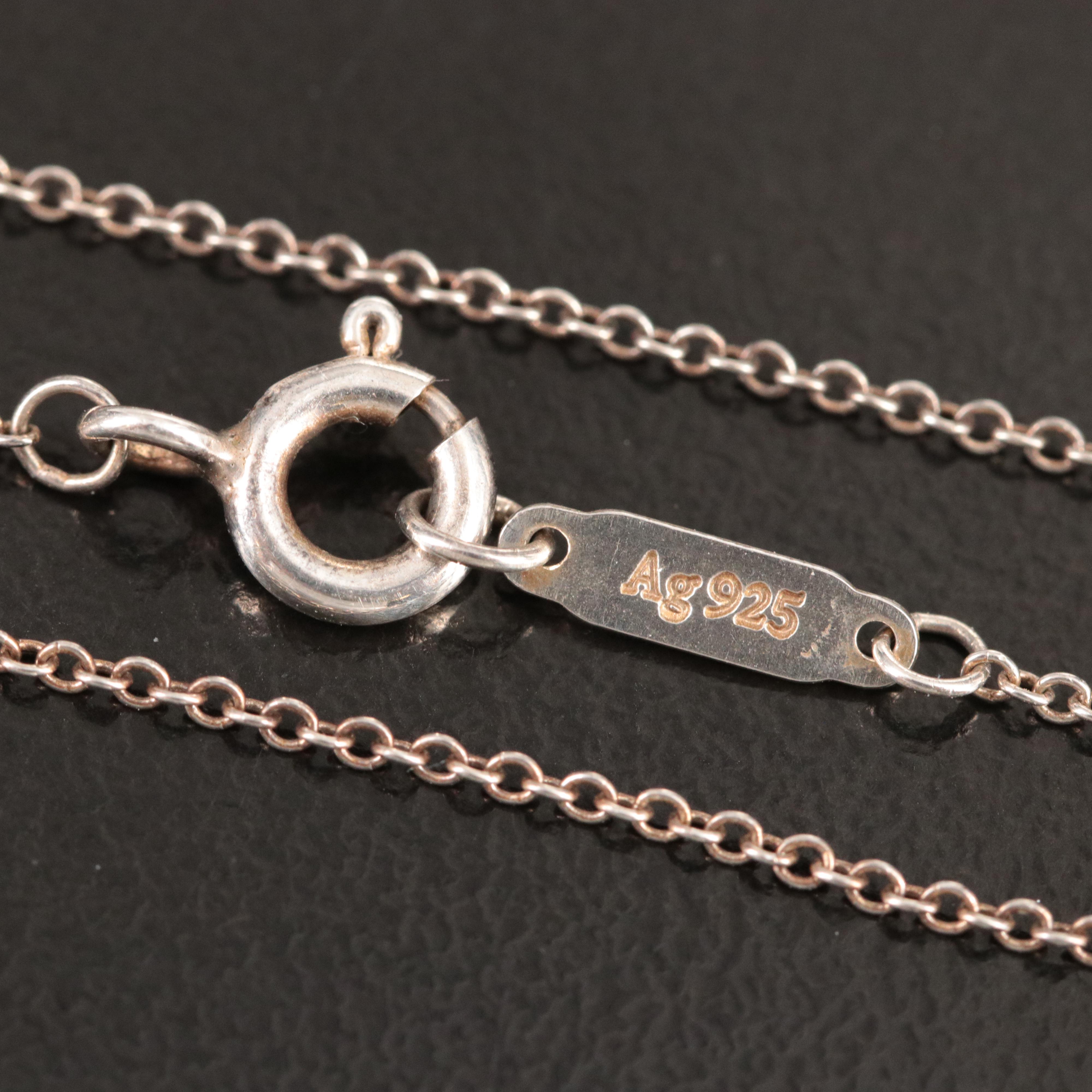 Tiffany & Co. Open Atlas Sterling Pendant Necklace