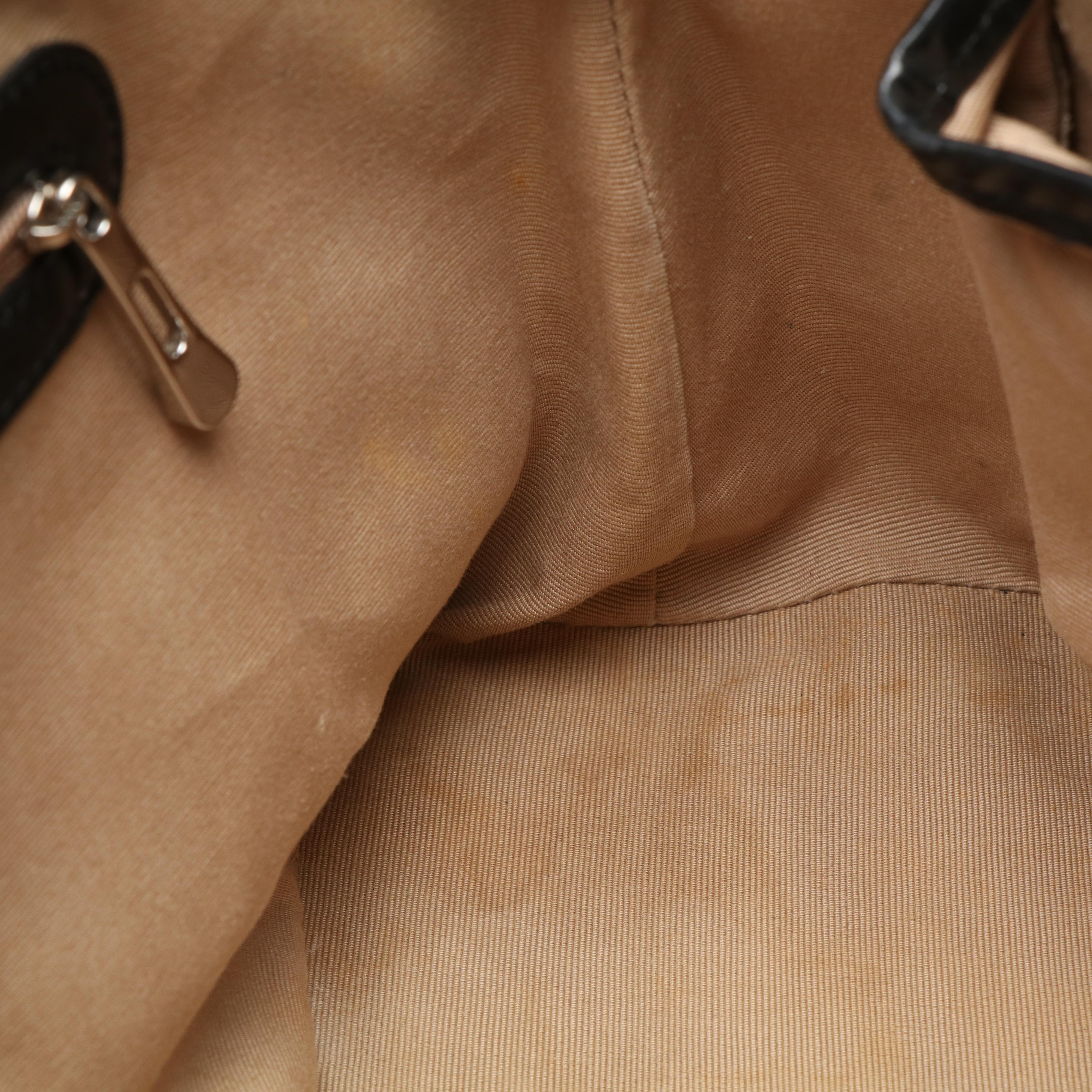 Burberry Regent  Shoulder Bag in Nova Check Coated Canvas  and Patent Leather