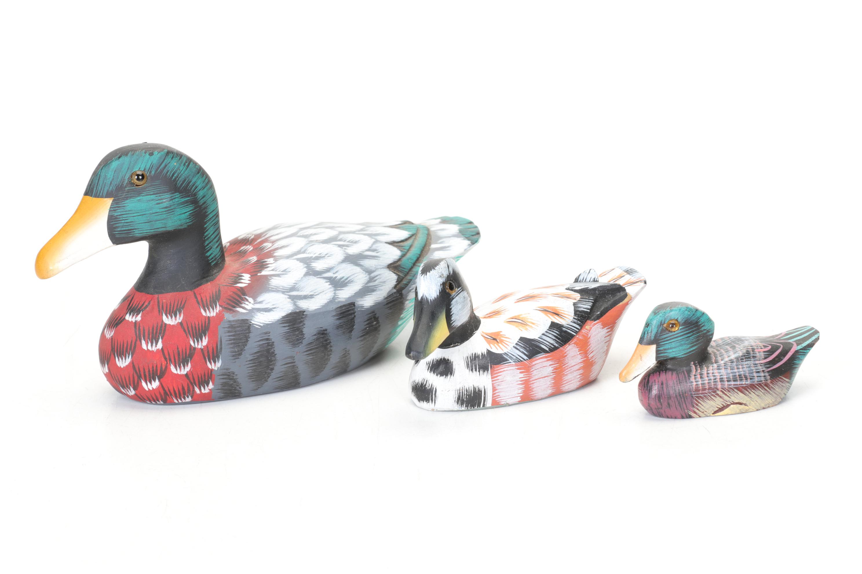Hand-Painted Wooden Duck Decoy Collection