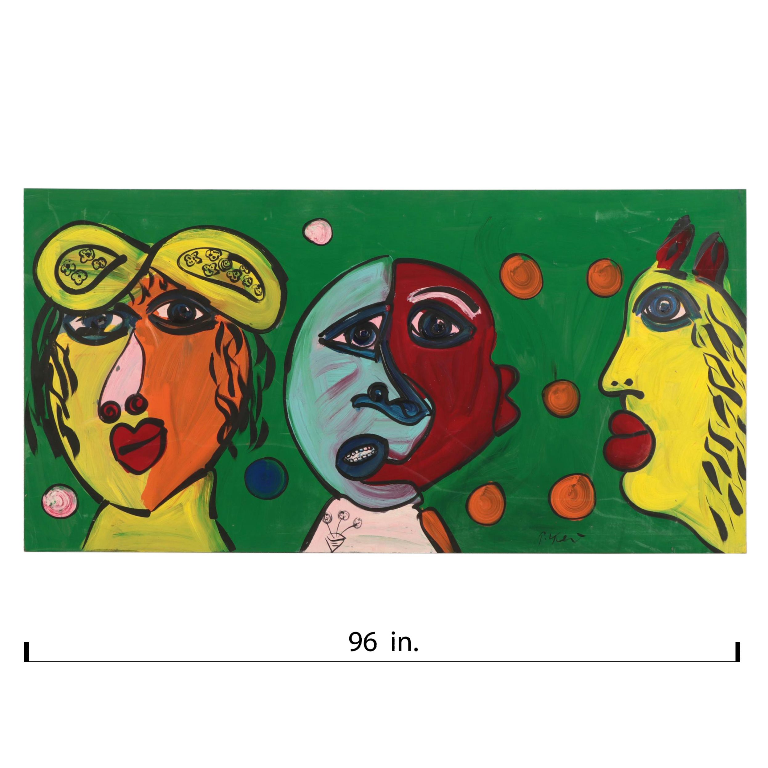 Peter Keil Large-Scale Abstract Figurative Acrylic Painting