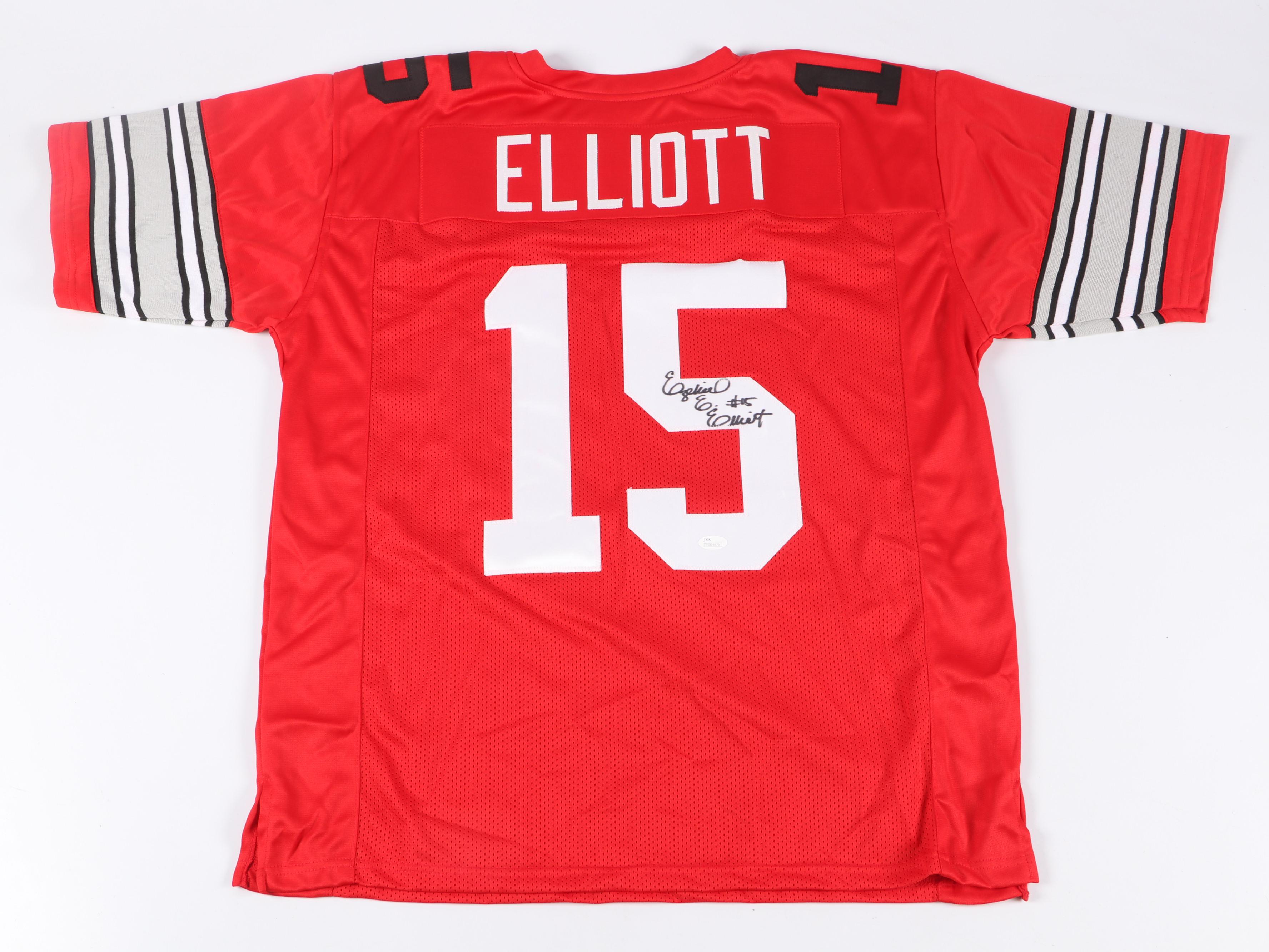 Ezekiel Elliott and Robert Smith Signed Ohio State University Football Jerseys