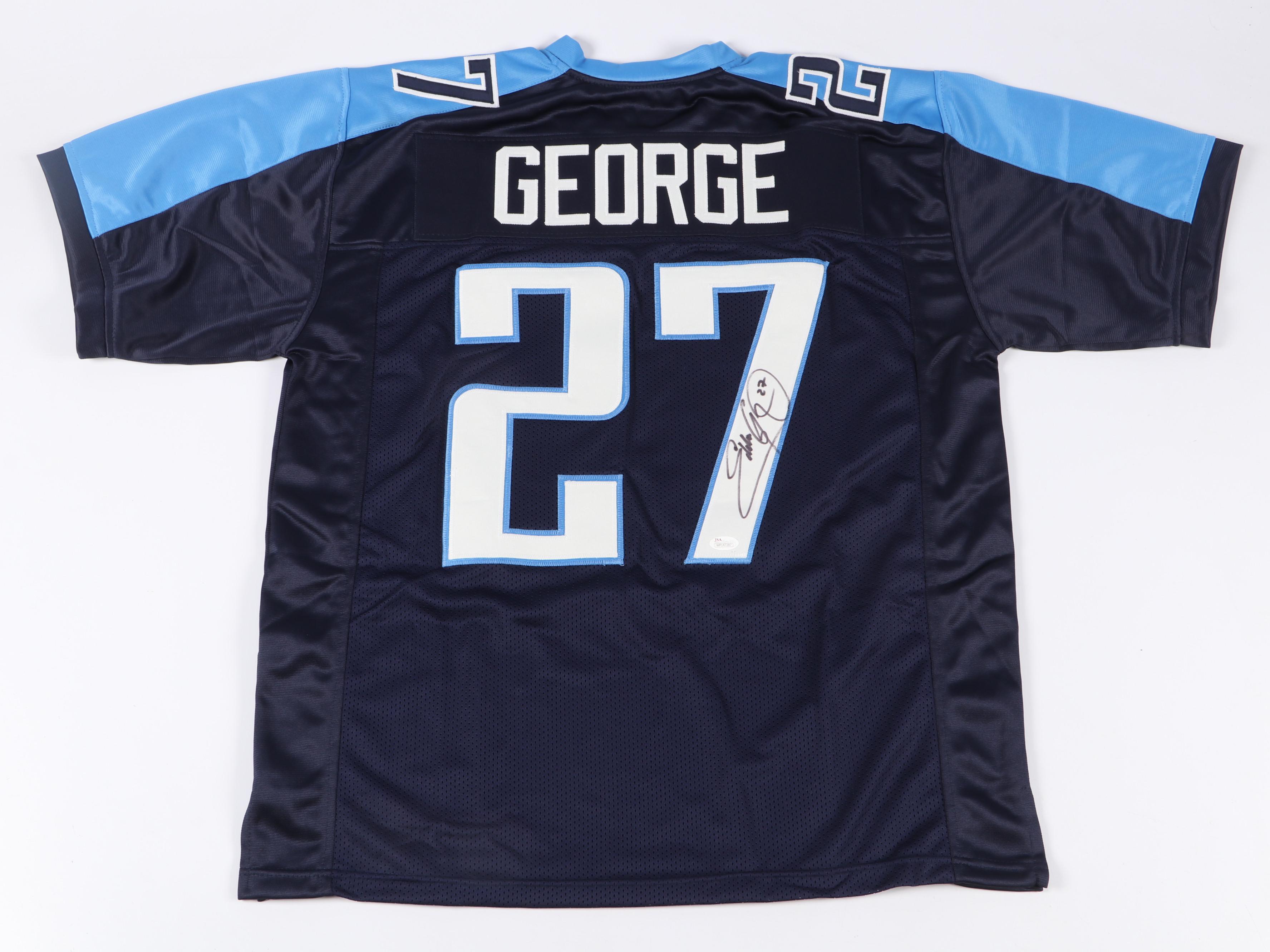 Eddie George Signed Ohio State and Tennessee Titans Football Jerseys