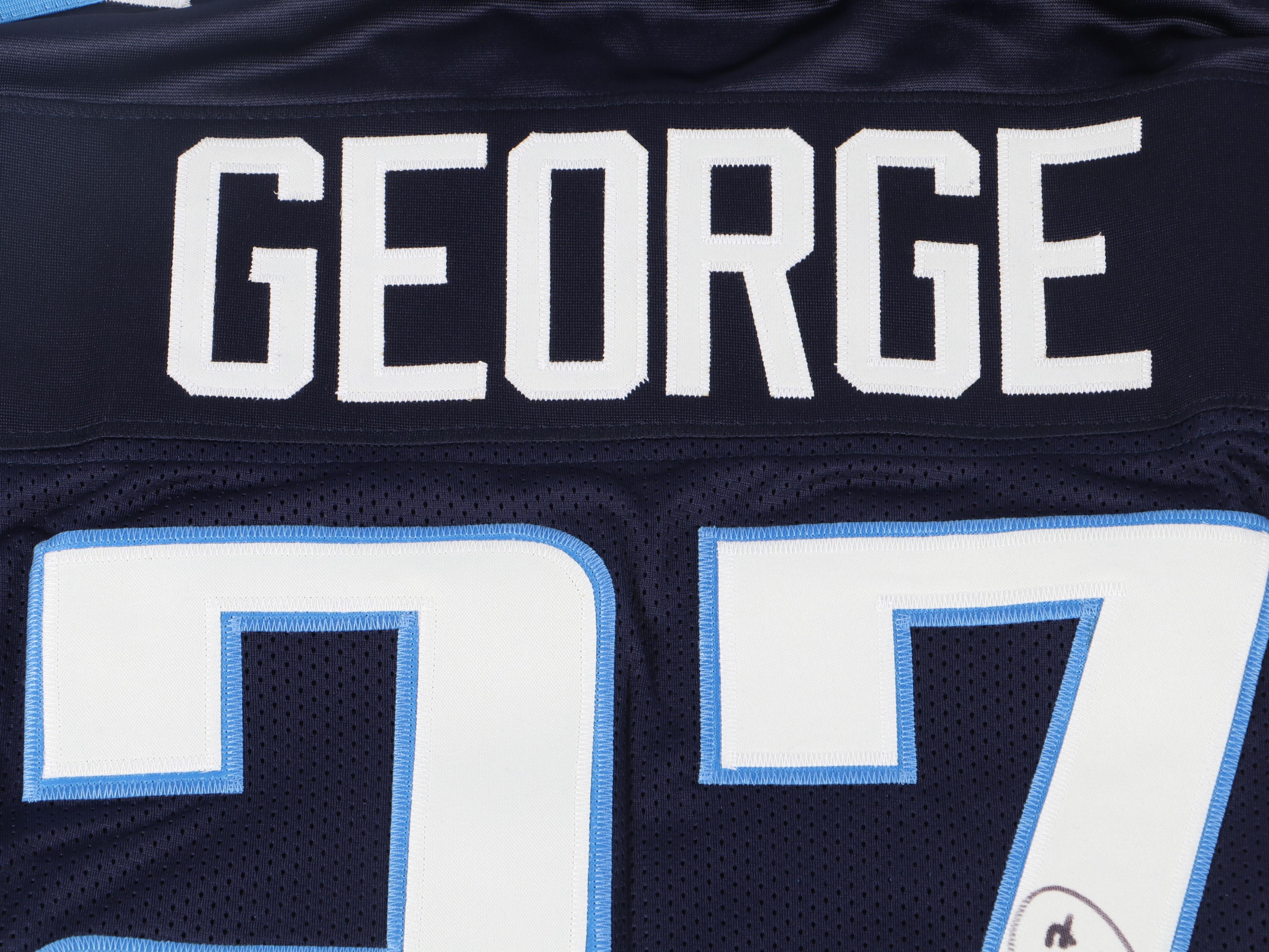 Eddie George Signed Ohio State and Tennessee Titans Football Jerseys