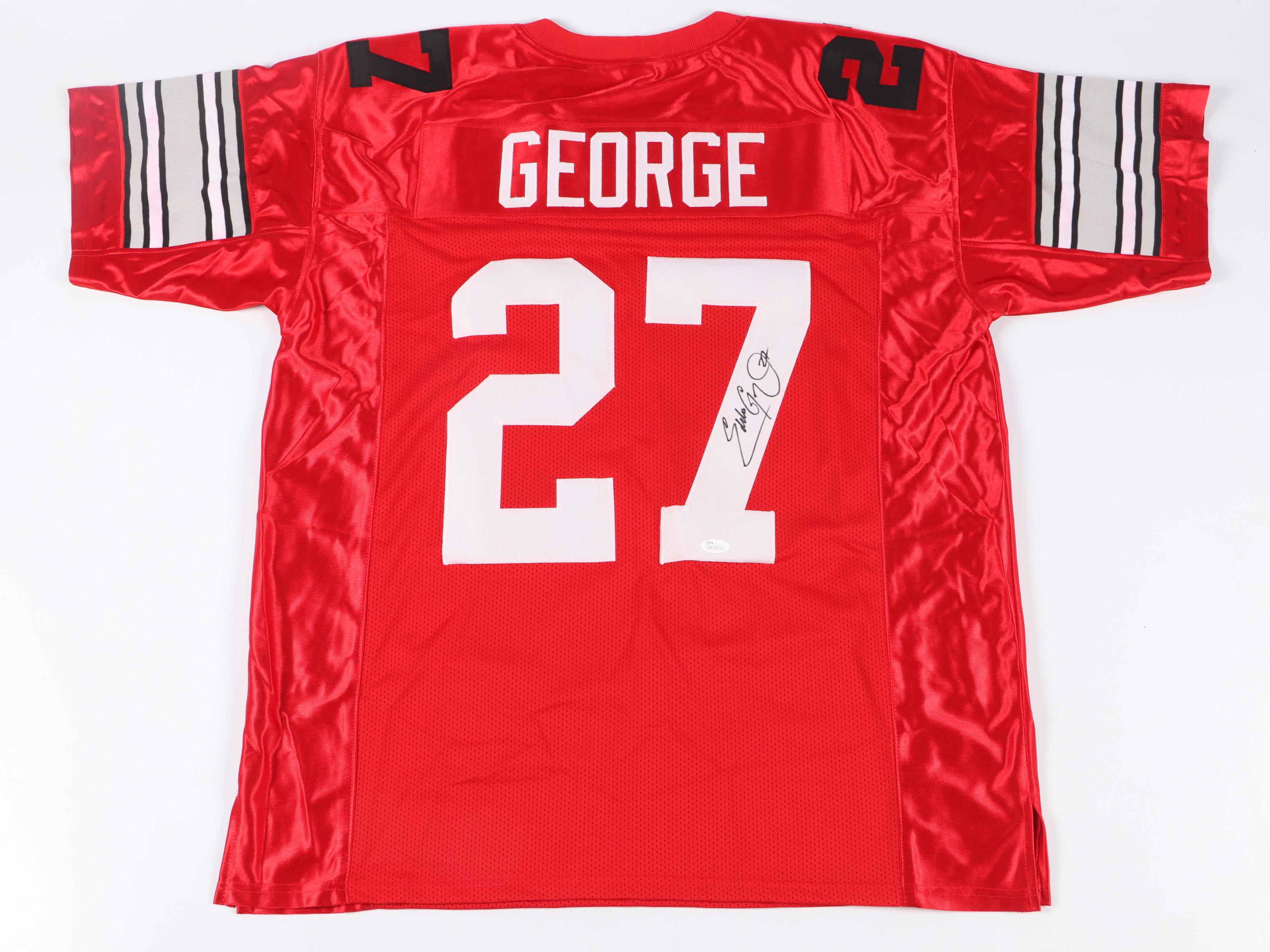 Eddie George Signed Ohio State and Tennessee Titans Football Jerseys