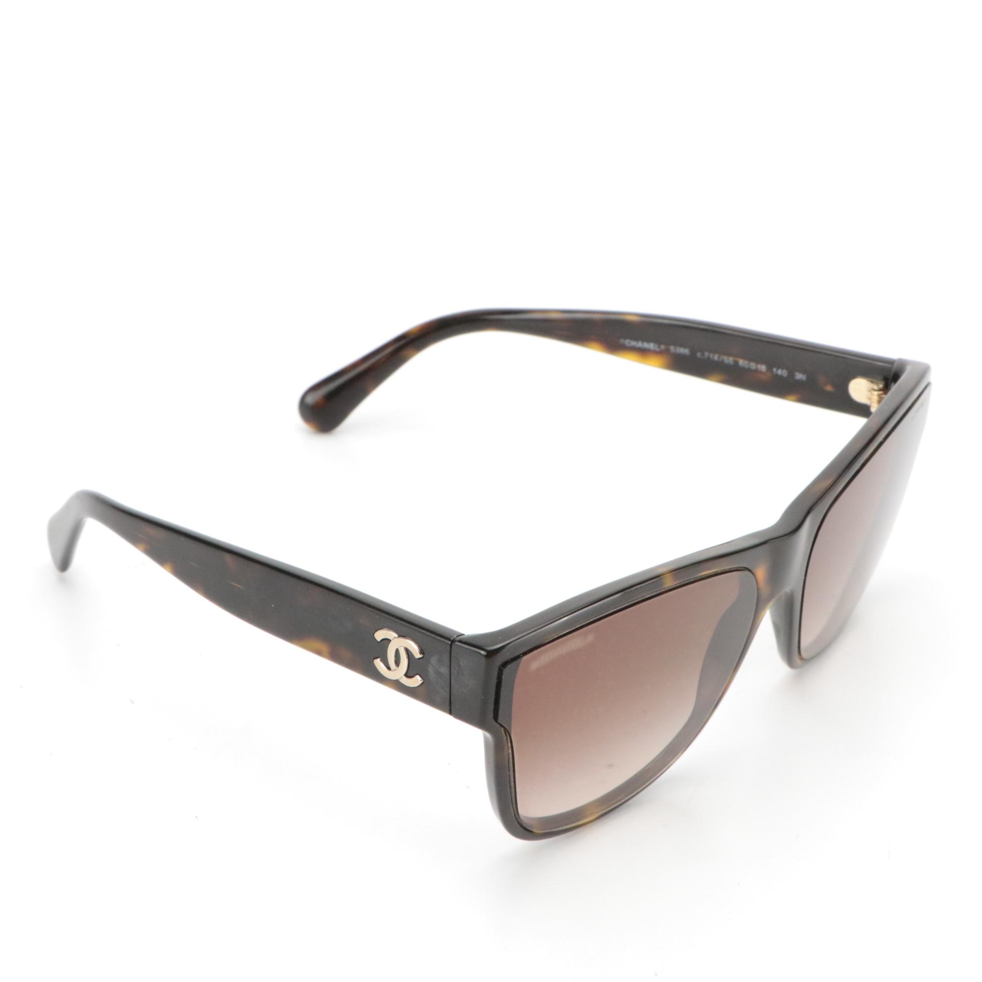 Chanel 5386 Havana Sunglasses with Case and Box