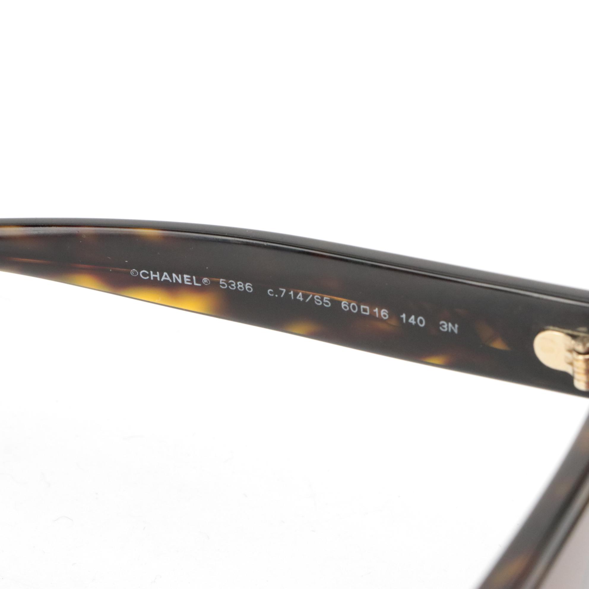 Chanel 5386 Havana Sunglasses with Case and Box