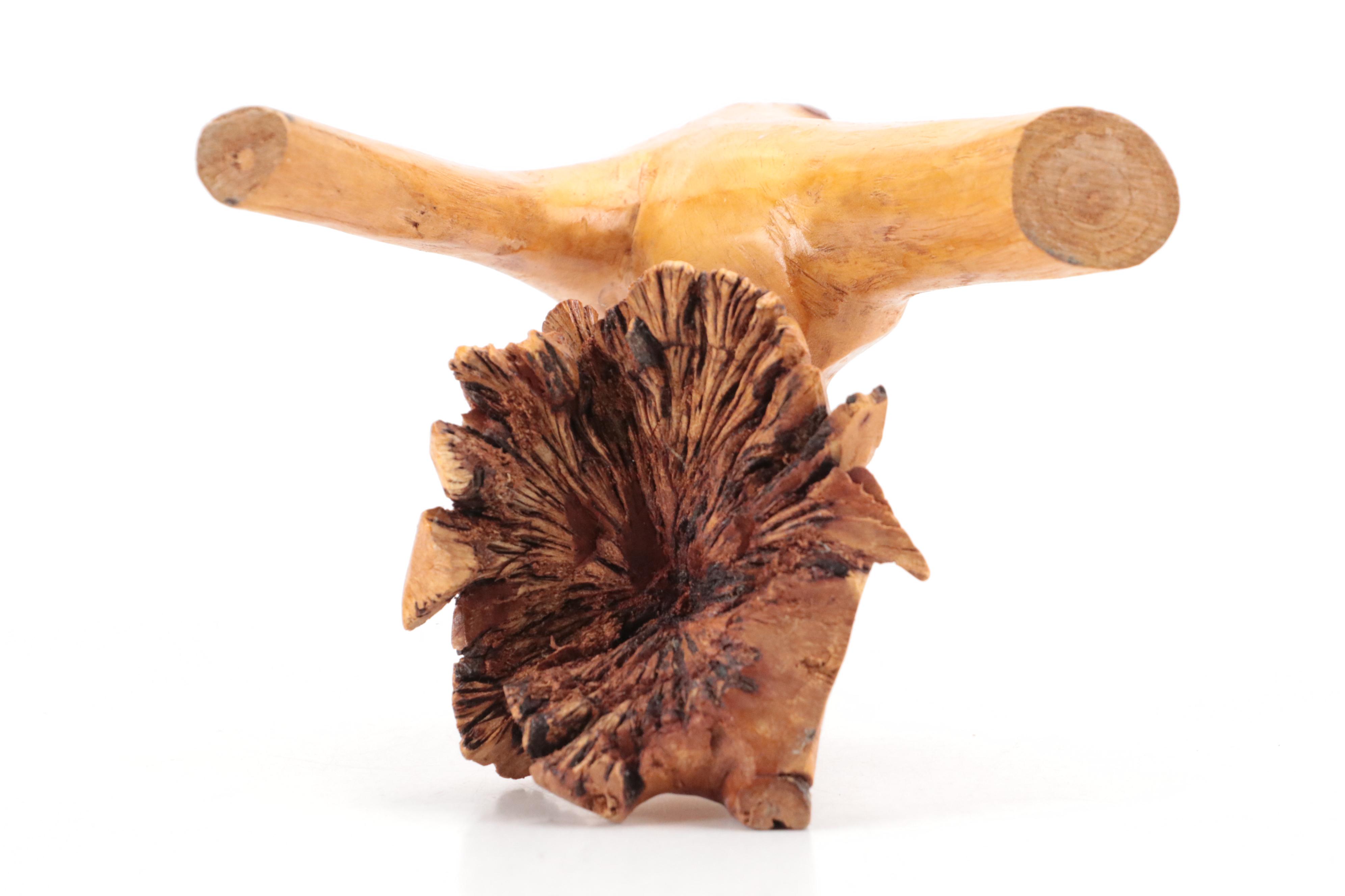 Balinese Hand-Carved Rootwood Egret Figurines