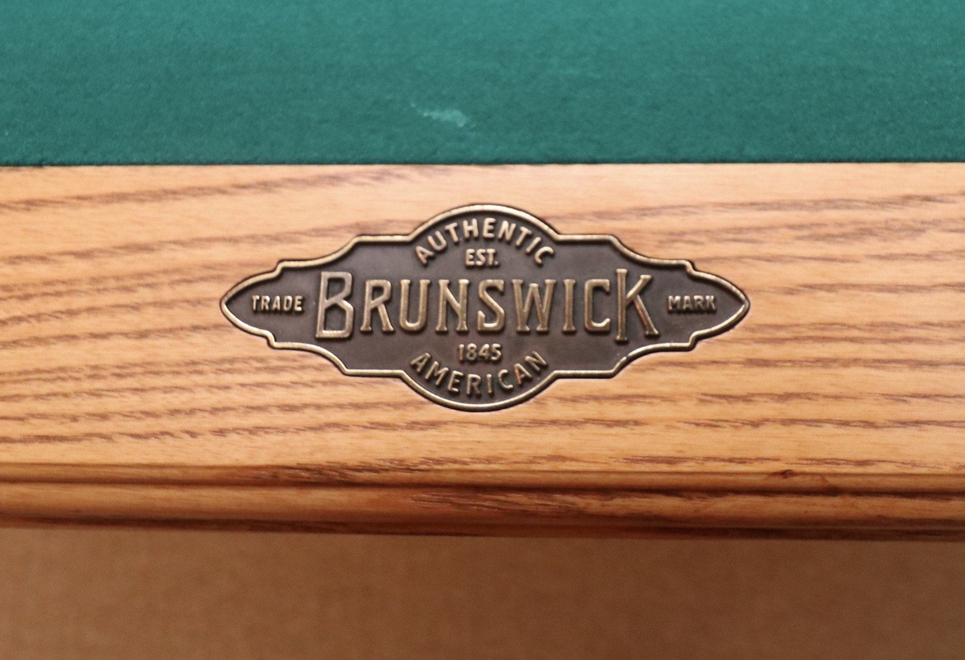 Brunswick "Brookstone II" Oak Pool Table and Accessories
