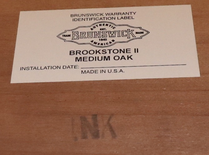 Brunswick "Brookstone II" Oak Pool Table and Accessories