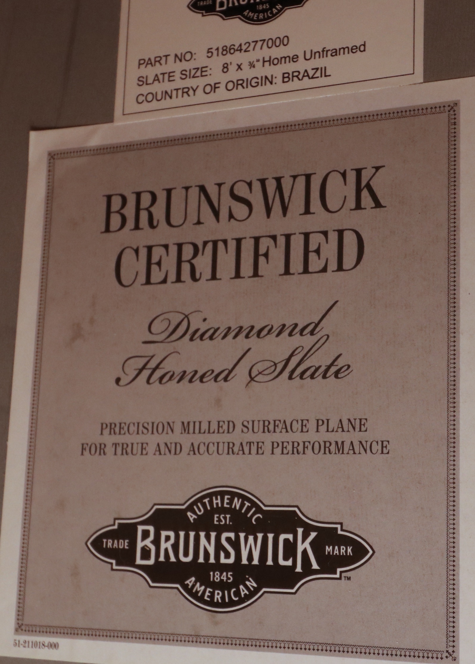 Brunswick "Brookstone II" Oak Pool Table and Accessories