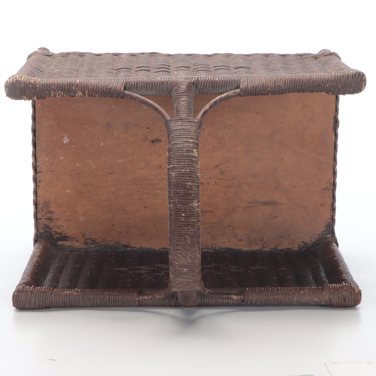 Woven Natural Fiber Handled Log Holder