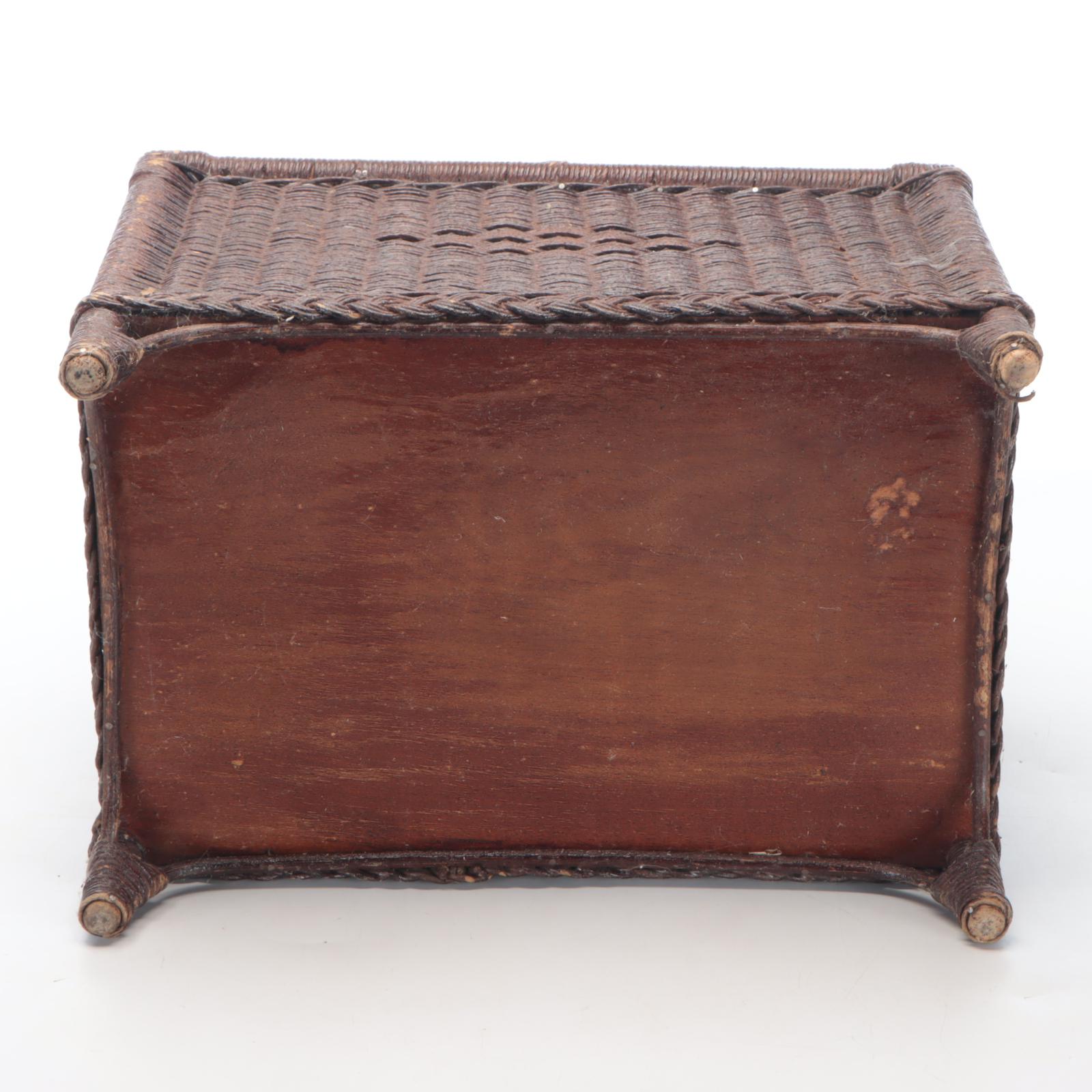 Woven Natural Fiber Handled Log Holder