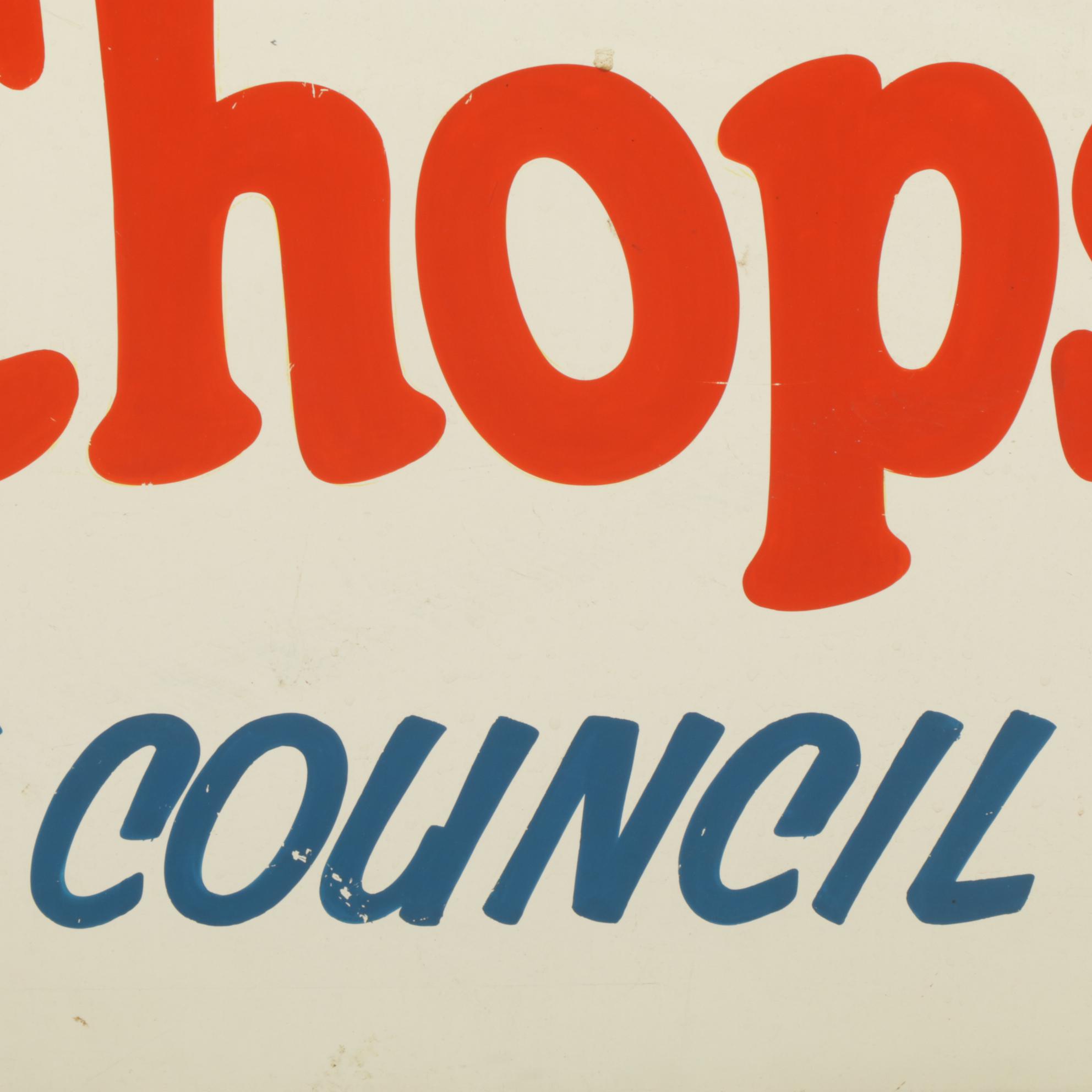 Ohio Pork Council "Pork Chops" Metal Sign