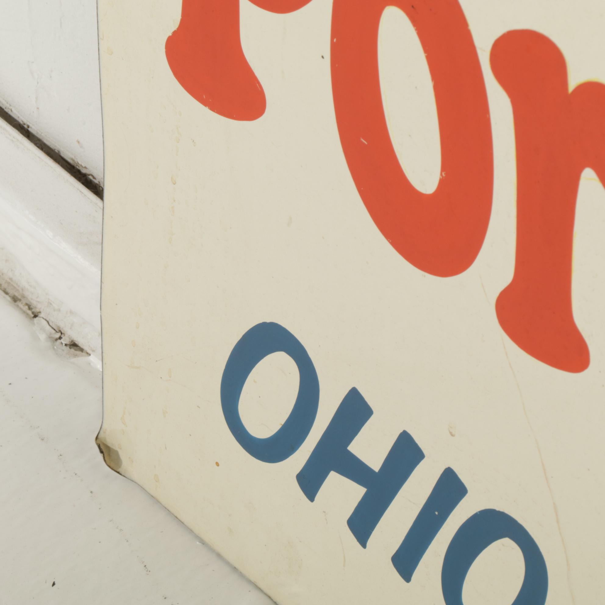 Ohio Pork Council "Pork Chops" Metal Sign