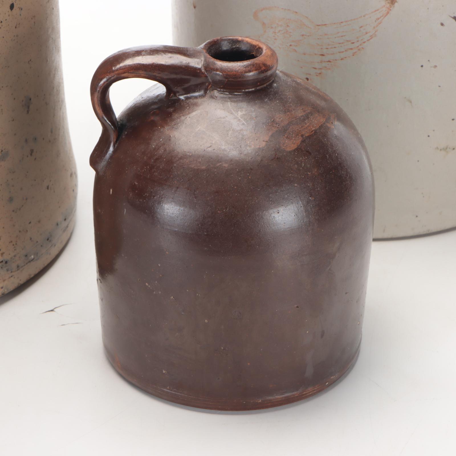 Red wing Stoneware 3 Gallon Crock with Other Stoneware Crock and Jugs
