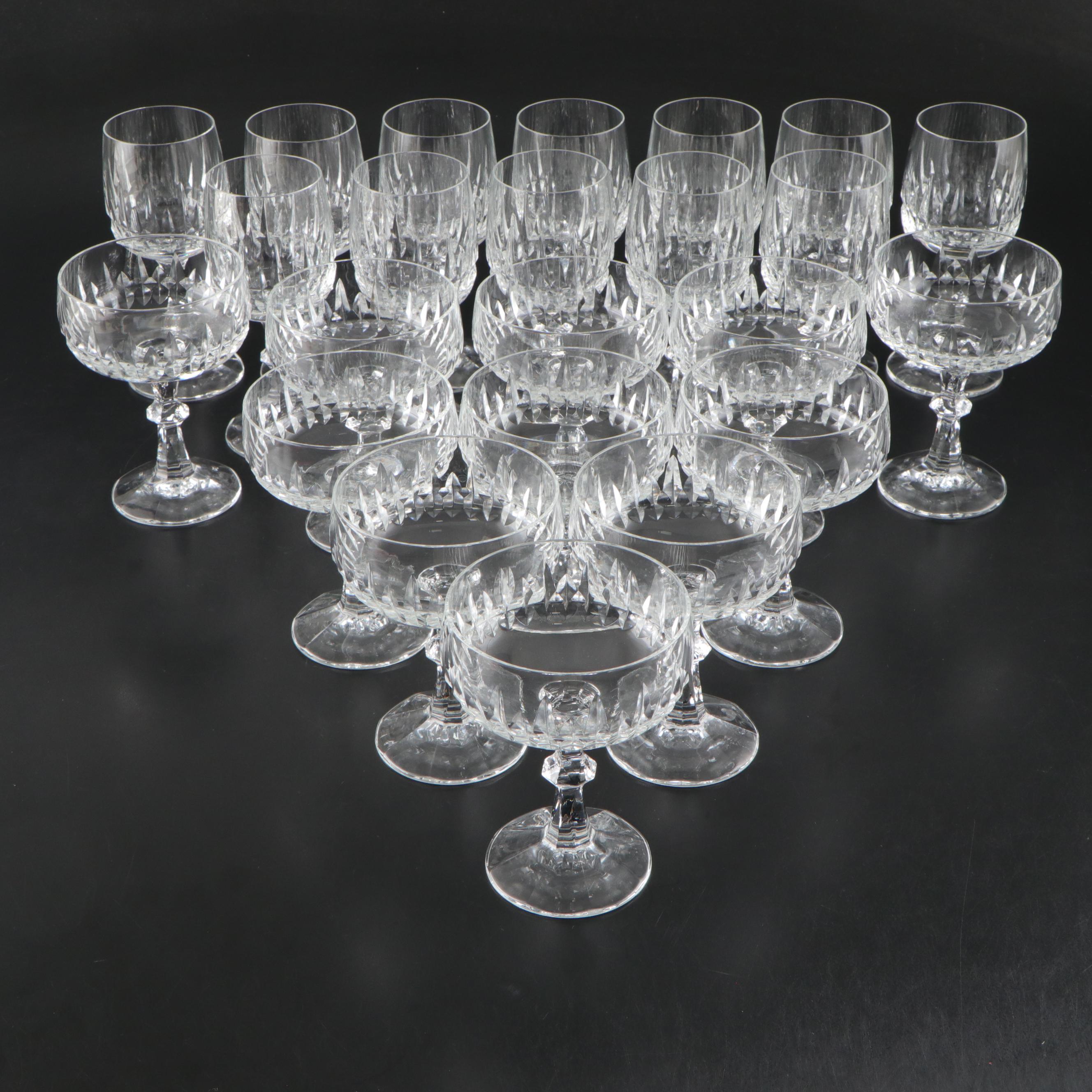 Schott-Zwiesel "Flamenco" Crystal Champagne Coupes and Wine Glasses