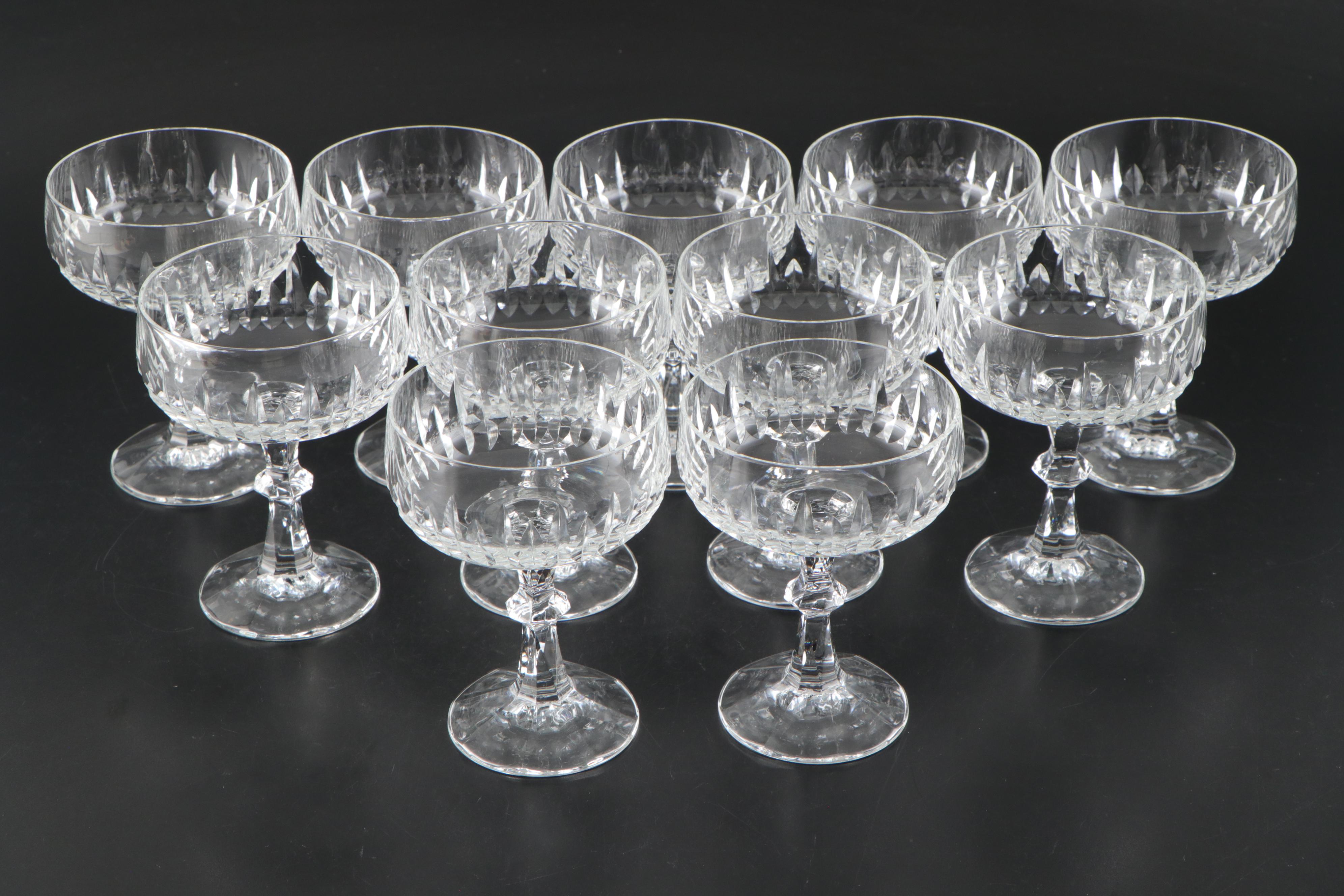 Schott-Zwiesel "Flamenco" Crystal Champagne Coupes and Wine Glasses