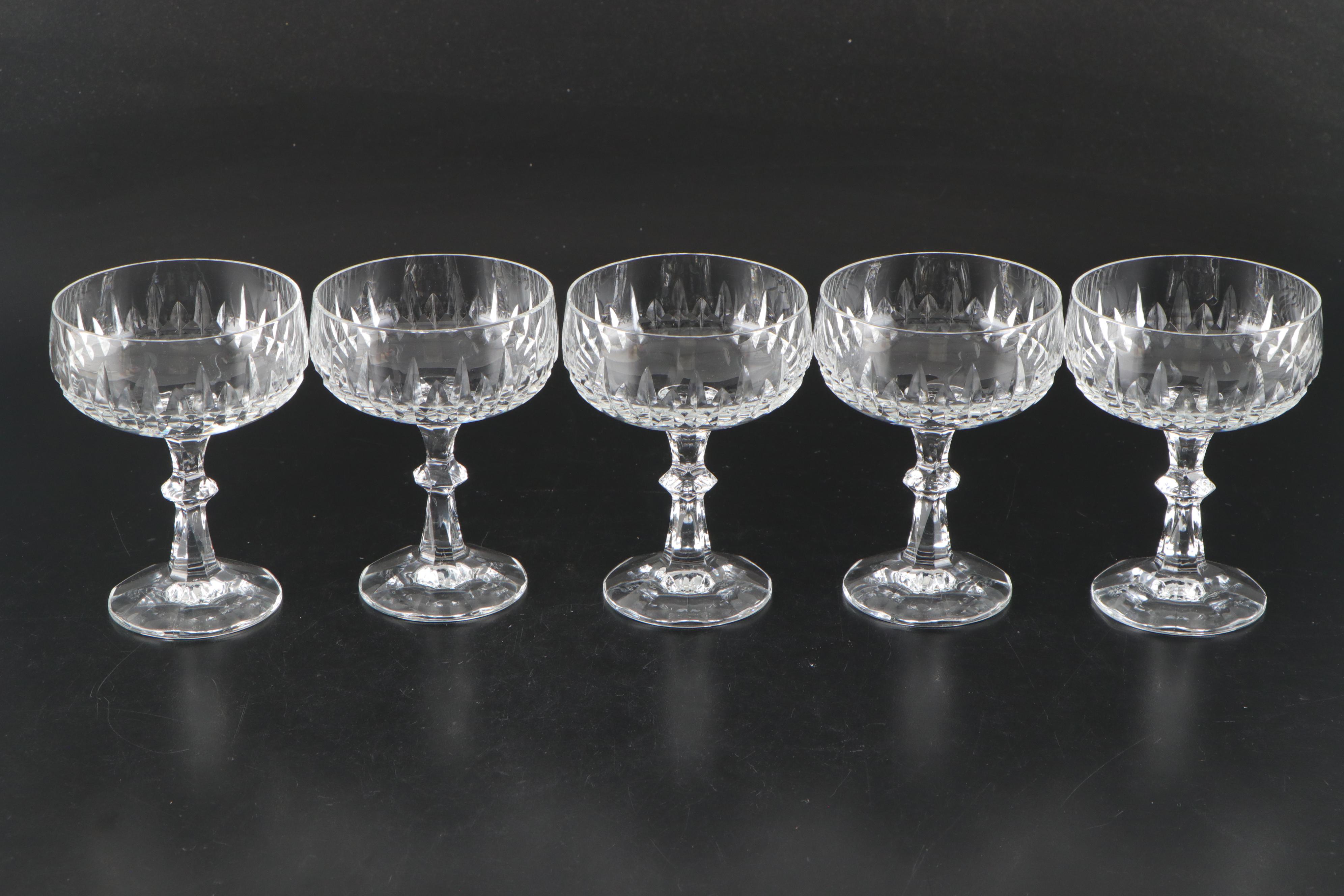 Schott-Zwiesel "Flamenco" Crystal Champagne Coupes and Wine Glasses