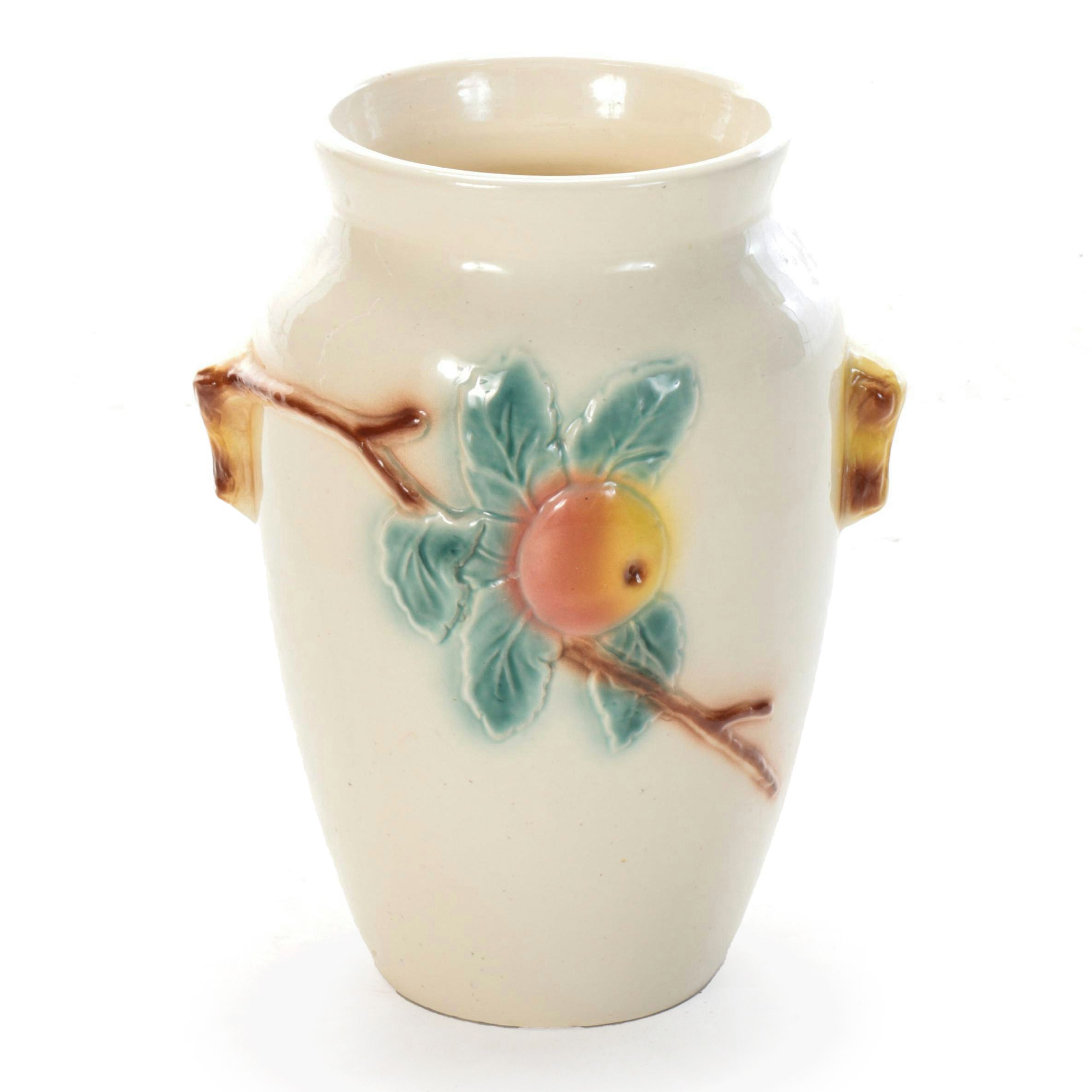 Robinson Ransbottom Pottery Ceramic Apple Vase, Mid-20th C.