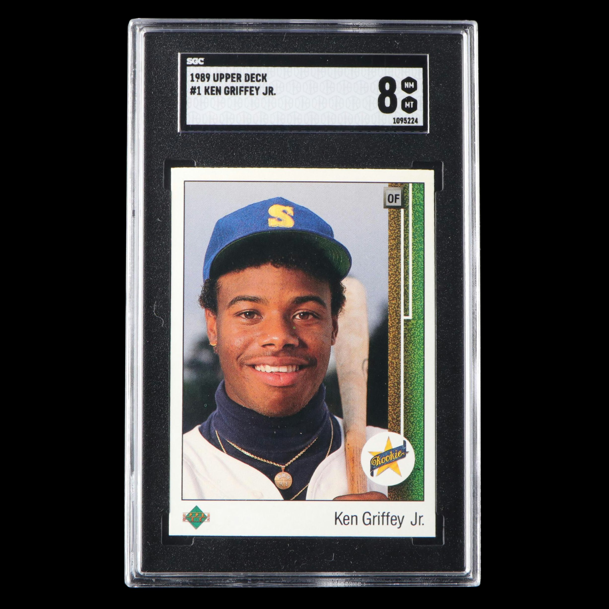 1989 Upper Deck Ken Griffey Jr. Rookie Baseball Card #1 Graded SGC 8