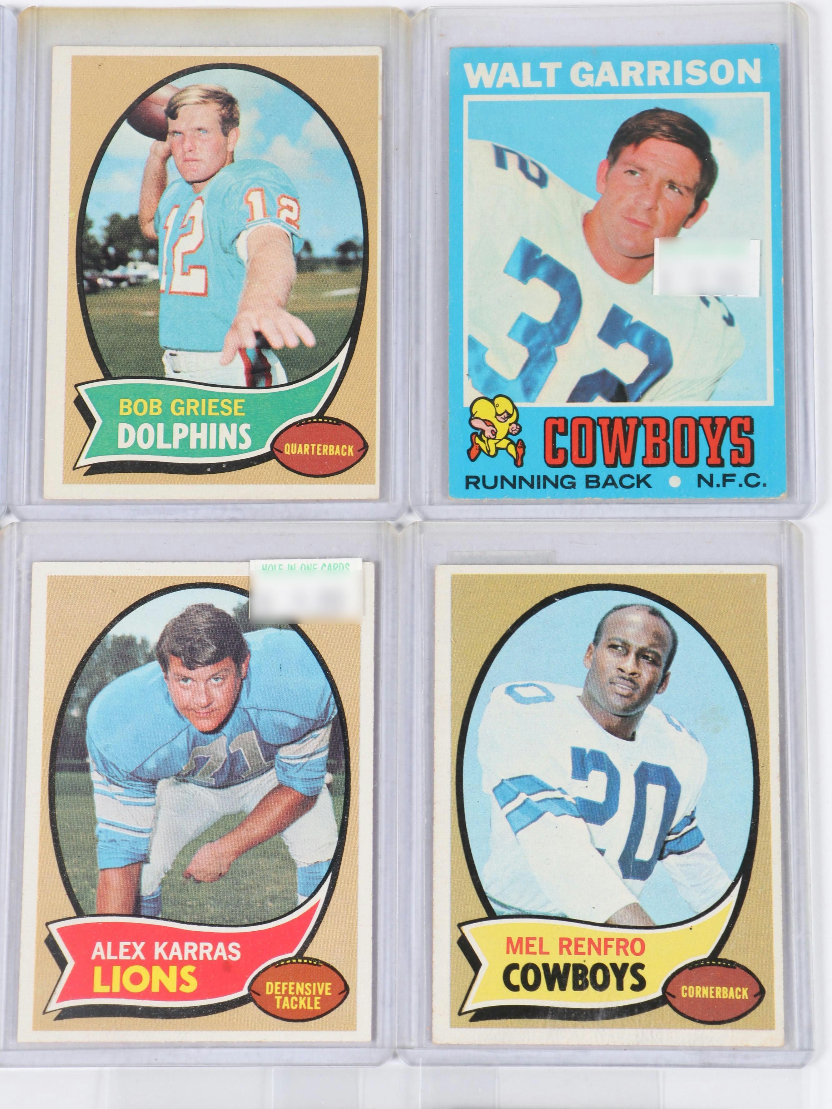 Topps Football Cards Featuring Bob Lilly and More, 1970s