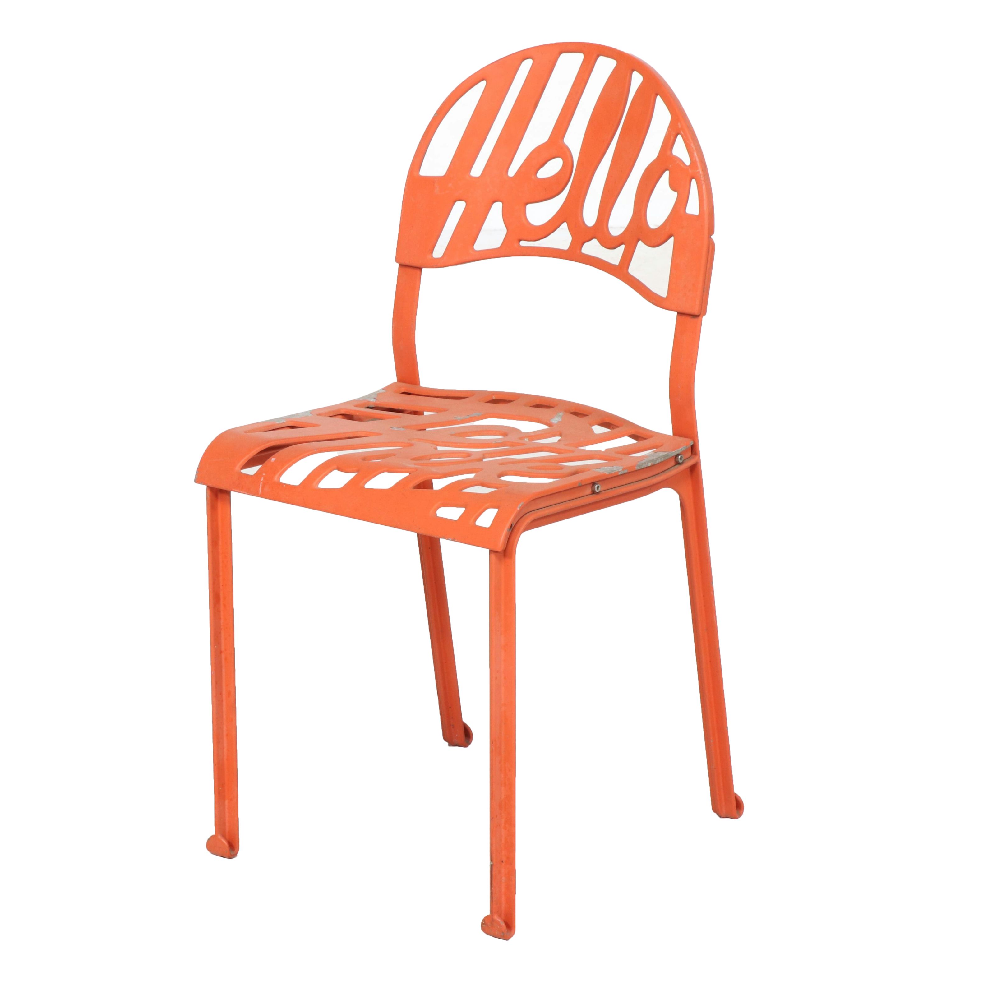 Jeremy Harvey for Artifort "Hello There" Cast Aluminum Side Chair