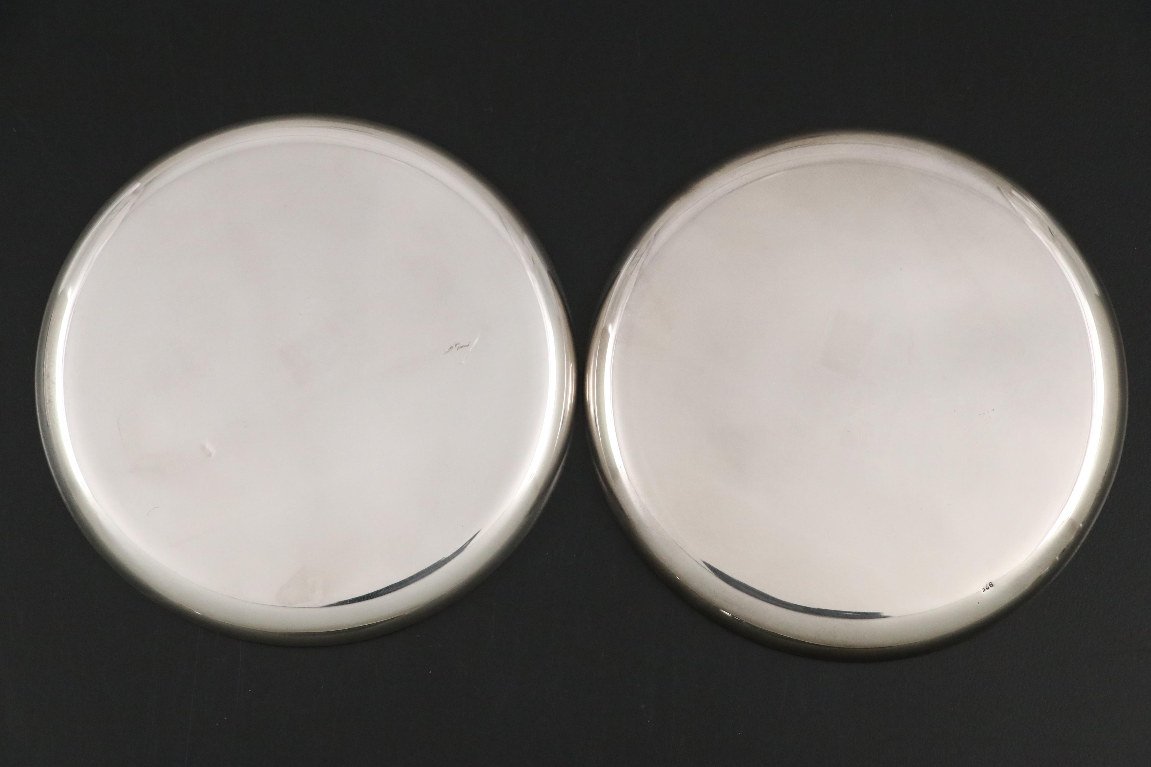 Sterling Silver Letter Opener, Trays, Hoop Key Rings and Wine Bottle Collars