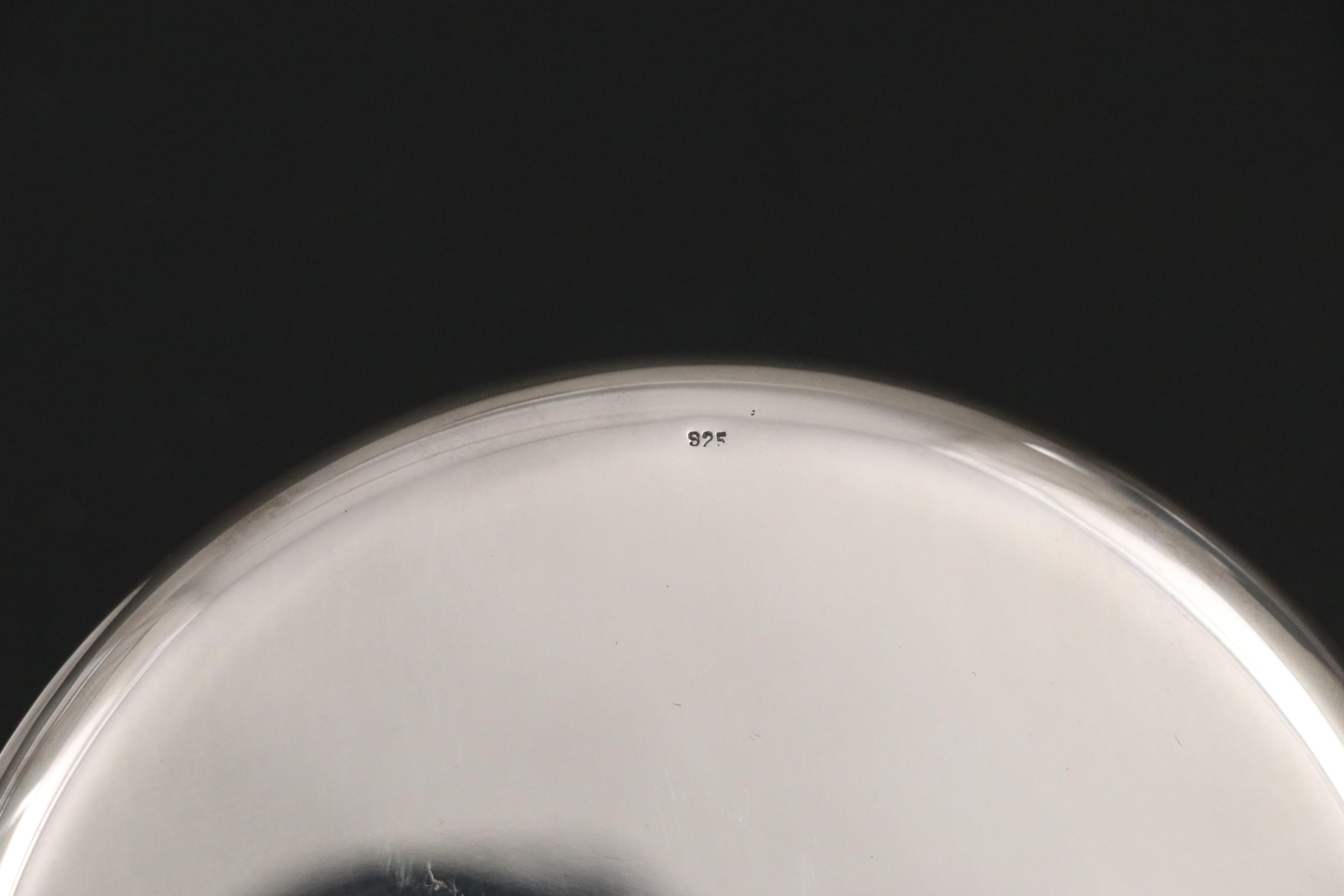 Sterling Silver Letter Opener, Trays, Hoop Key Rings and Wine Bottle Collars