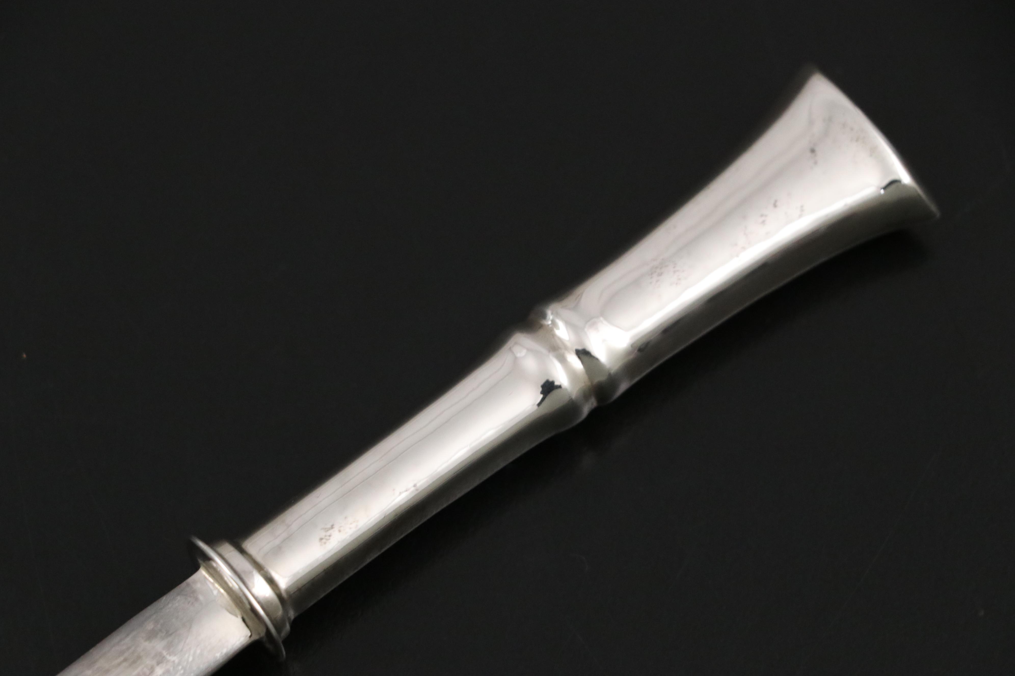 Sterling Silver Letter Opener, Trays, Hoop Key Rings and Wine Bottle Collars