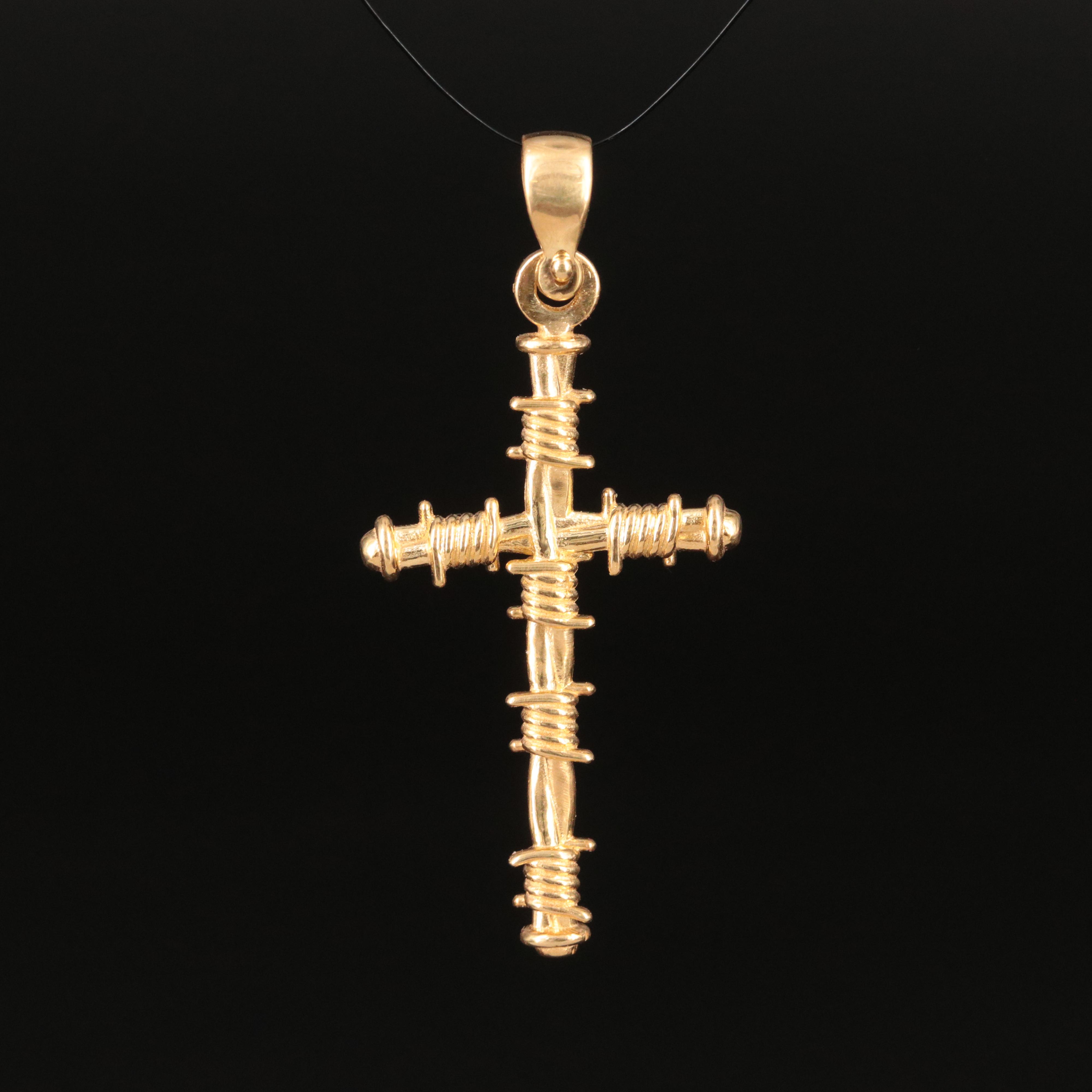 Italian 14K Cross Pendant