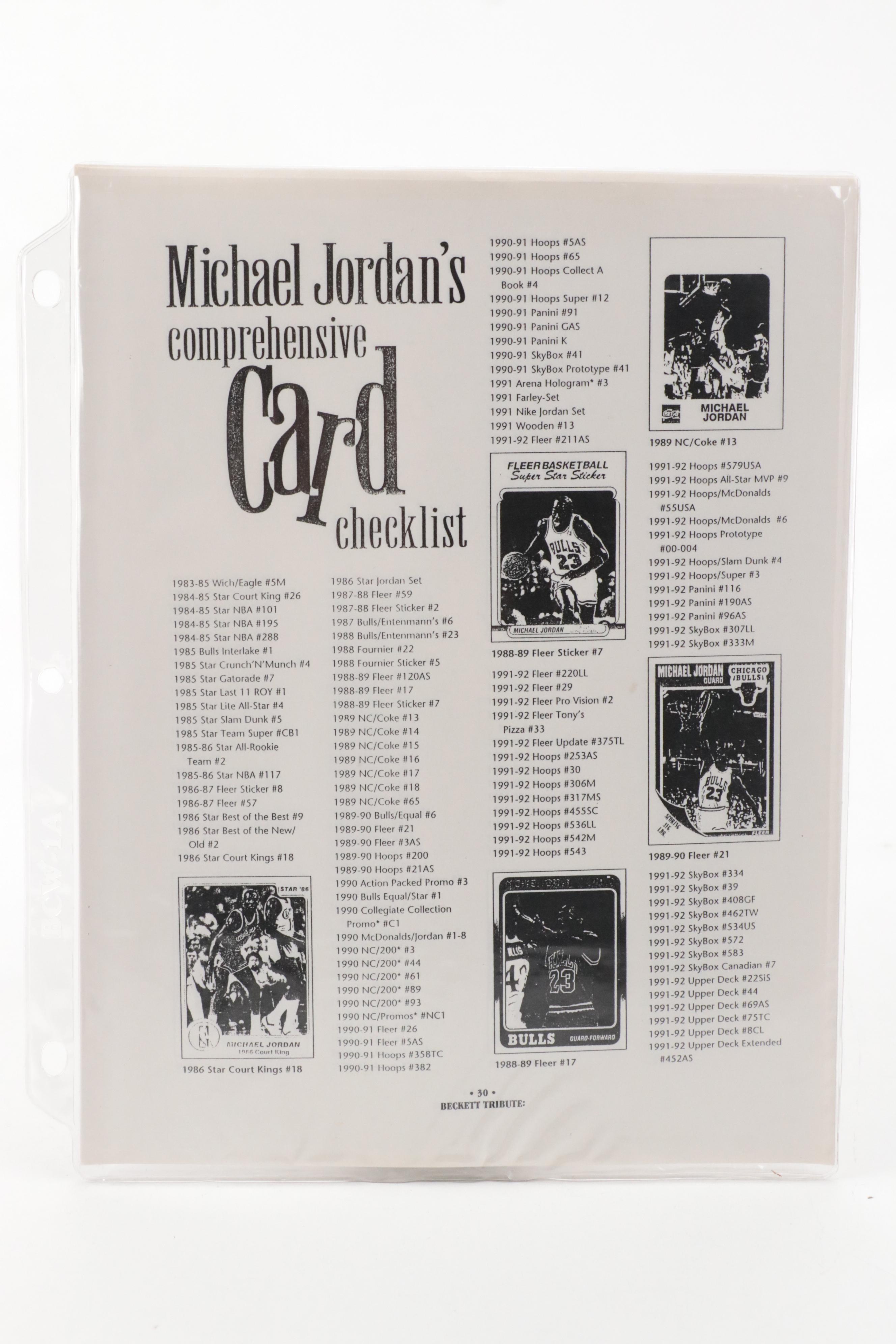 Michael Jordan First "Sports Illustrated" and "Beckett Basketball" Magazines