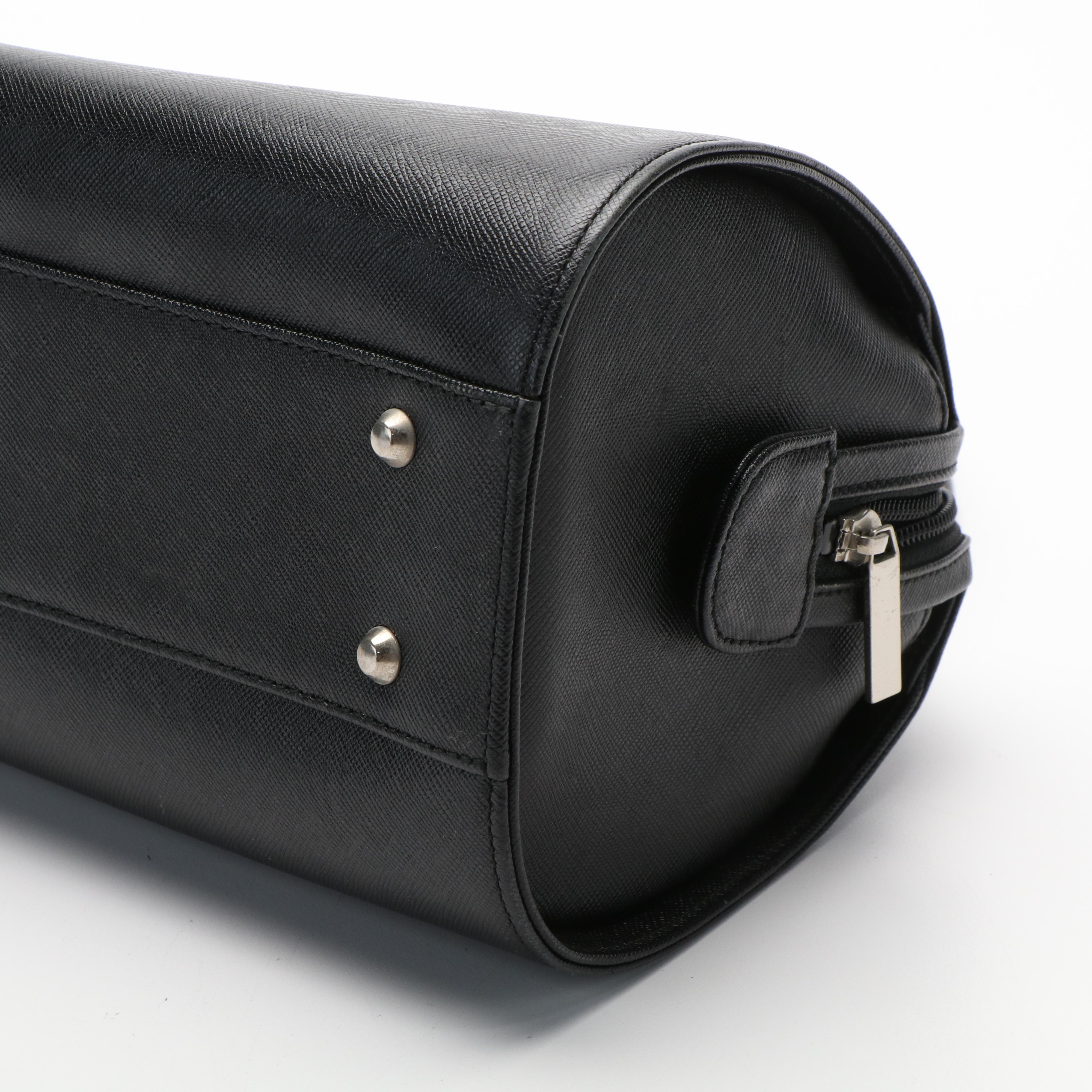 Burberry Mini Boston Bag in Black Saffiano Leather