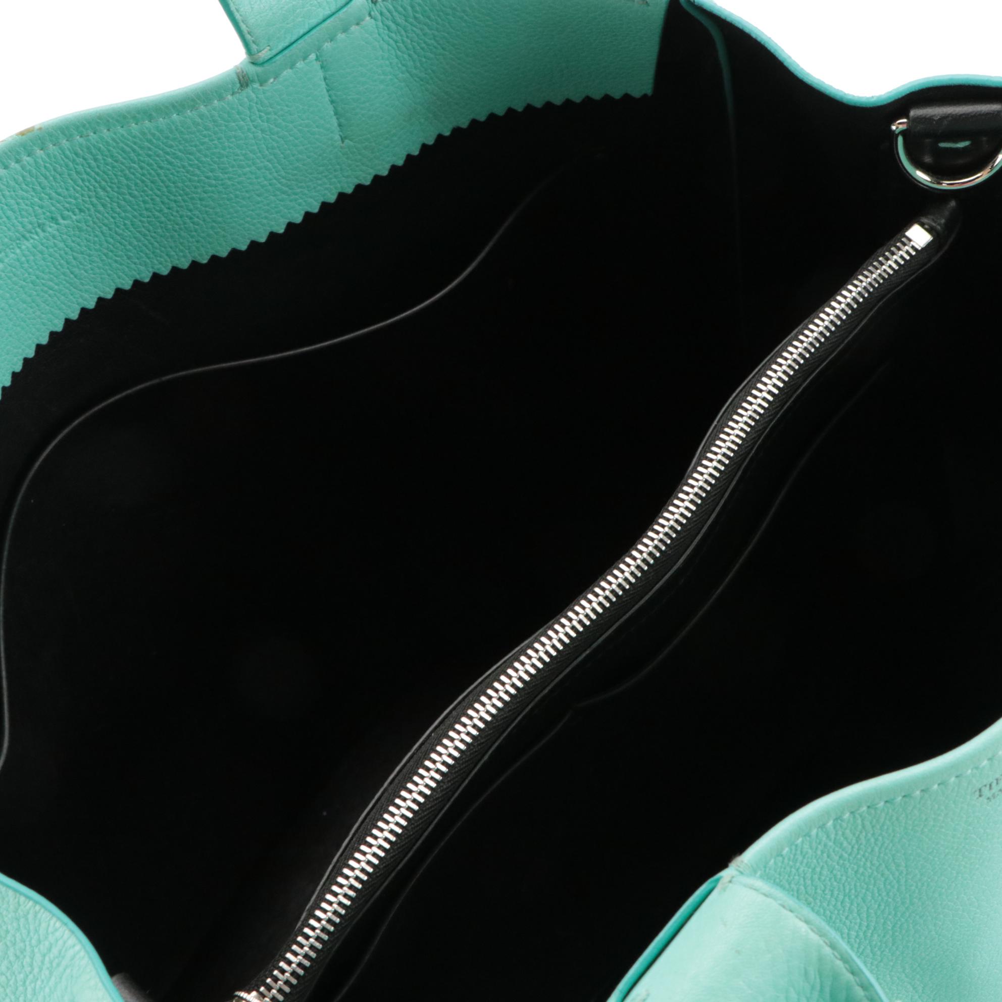 Tiffany & Co. Tote Bag in Tiffany Blue Pebbled Leather