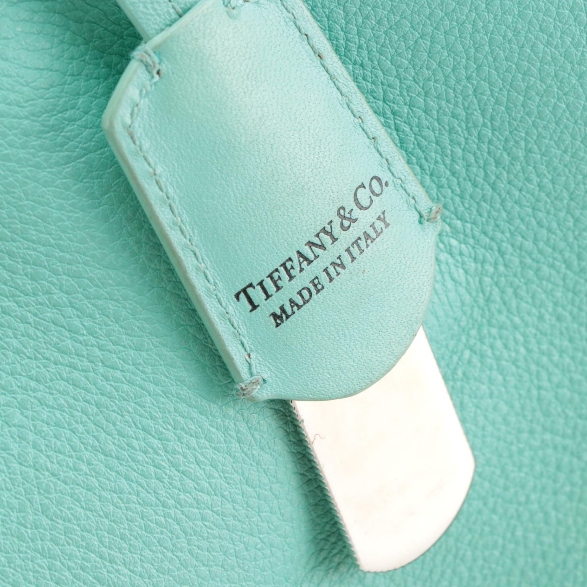 Tiffany & Co. Tote Bag in Tiffany Blue Pebbled Leather