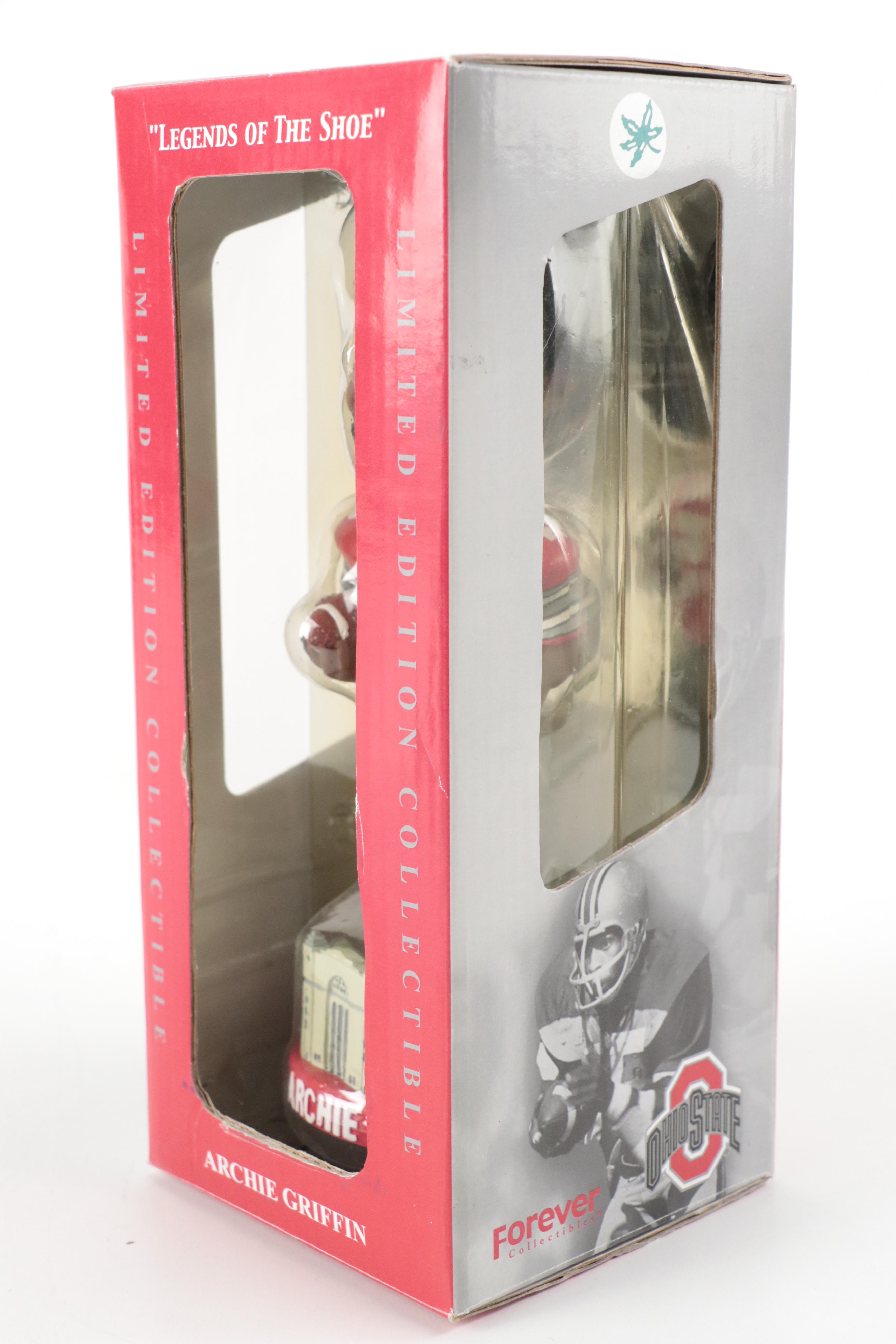 Play-Issued Ohio State Football Helmet with Archie Griffin Signed Bobblehead