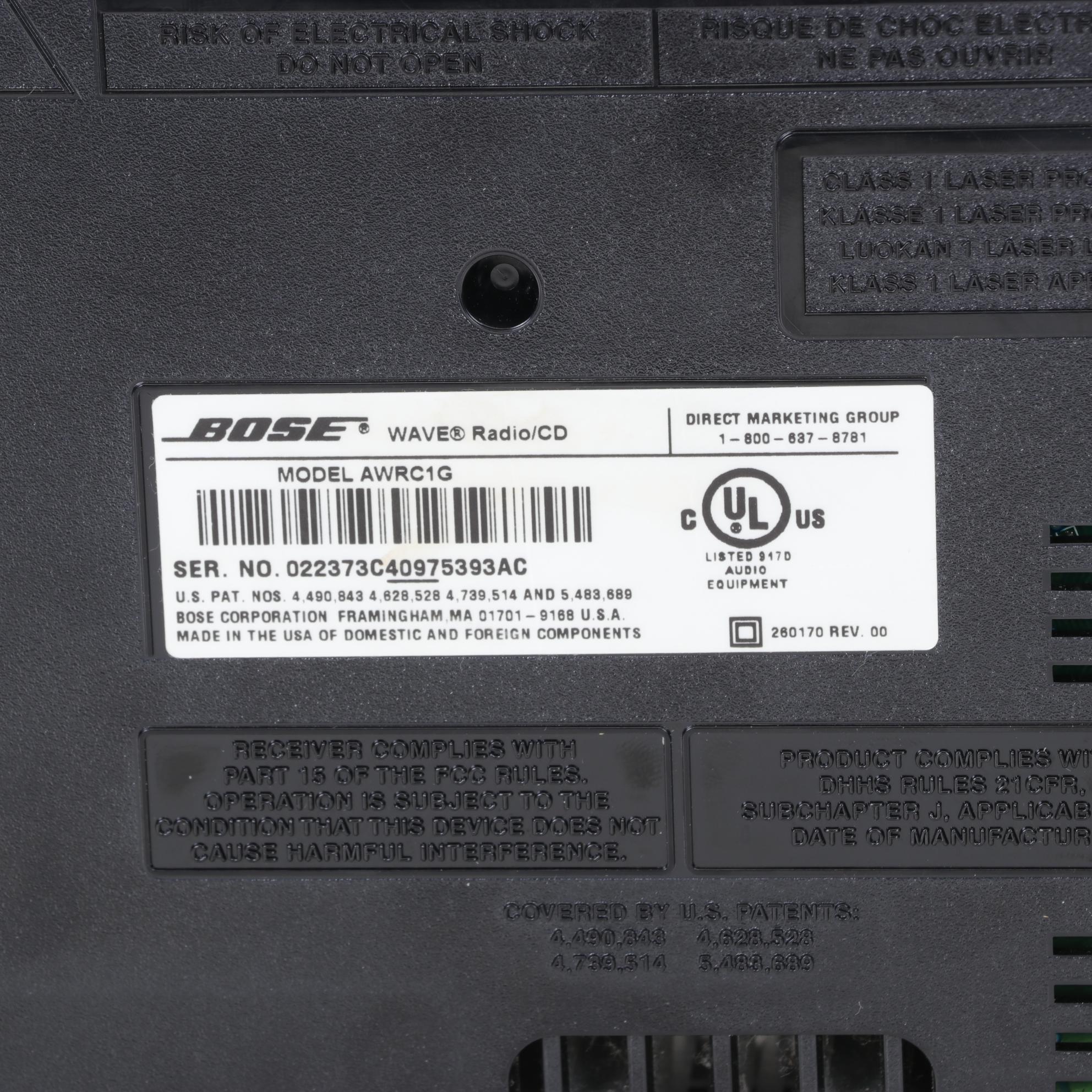 Bose Wave Radio, CD Player and Alarm Clock with Sport Earbuds