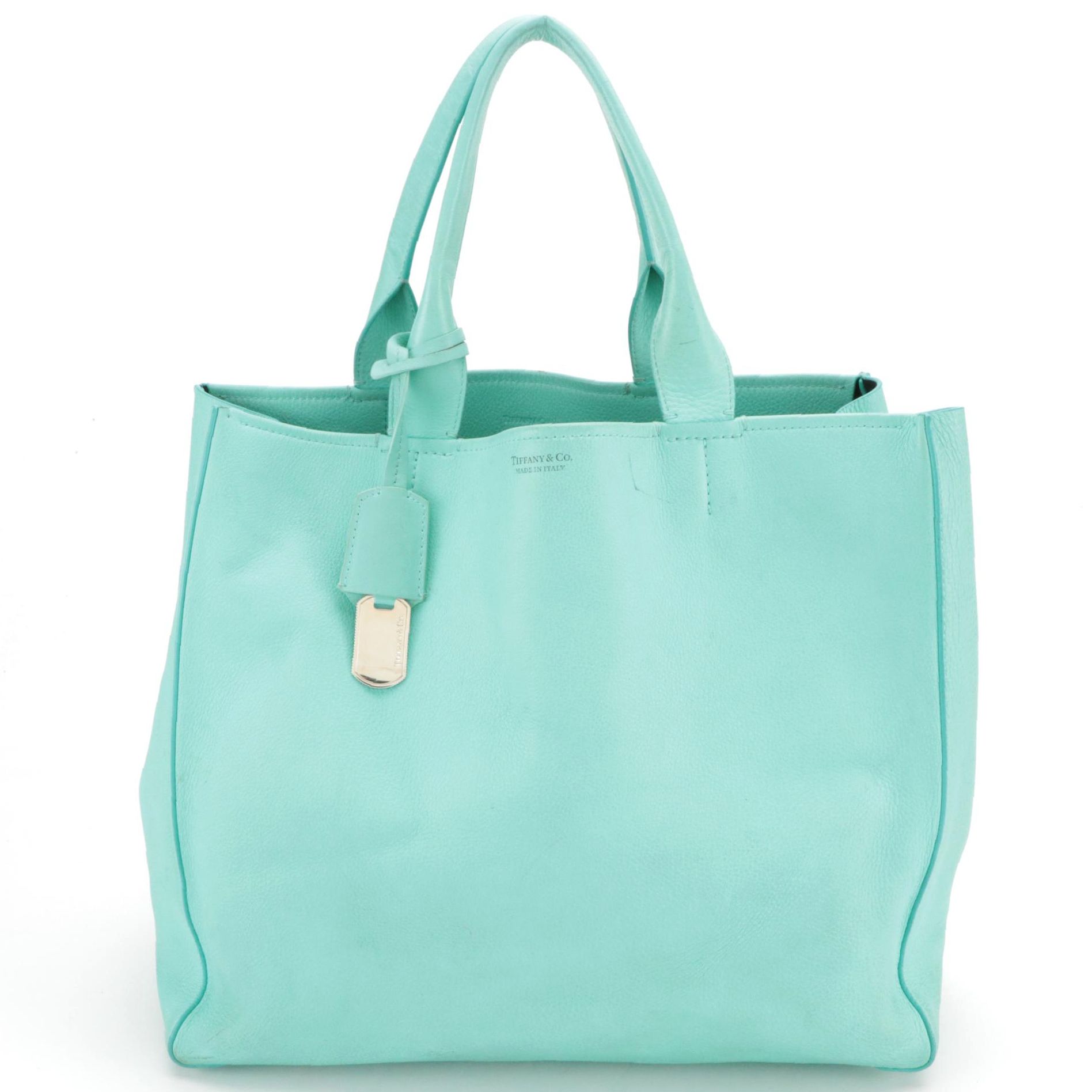 Tiffany & Co. Tote Bag in Tiffany Blue Pebbled Leather