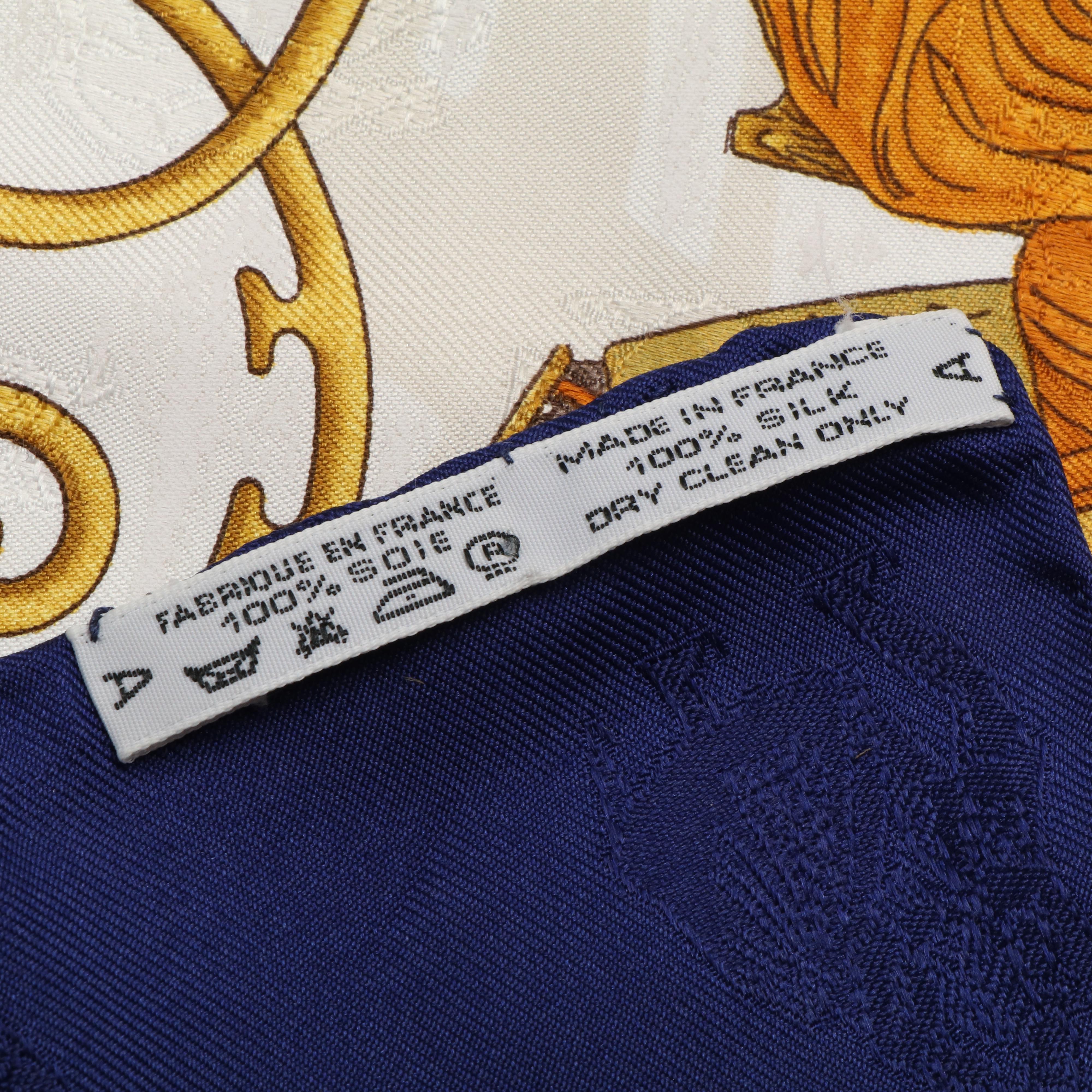 Hermès "Joies d'Hiver" Winter Pleasures Scarf in Silk Jacquard