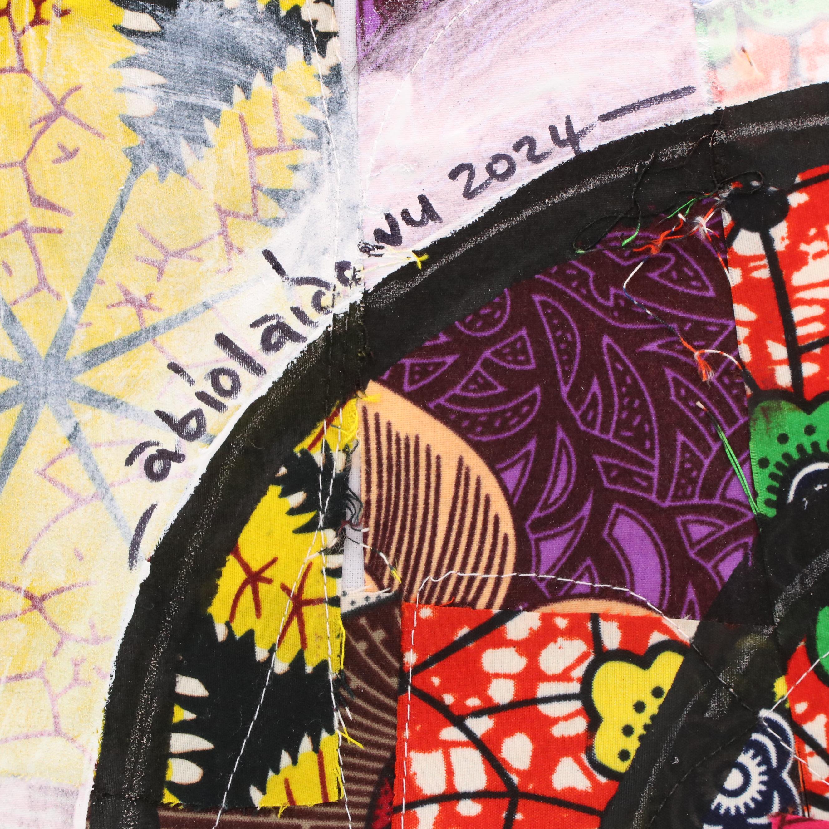 Abiola Idowu Figurative Mixed Media Painting "We Are Family," 2024