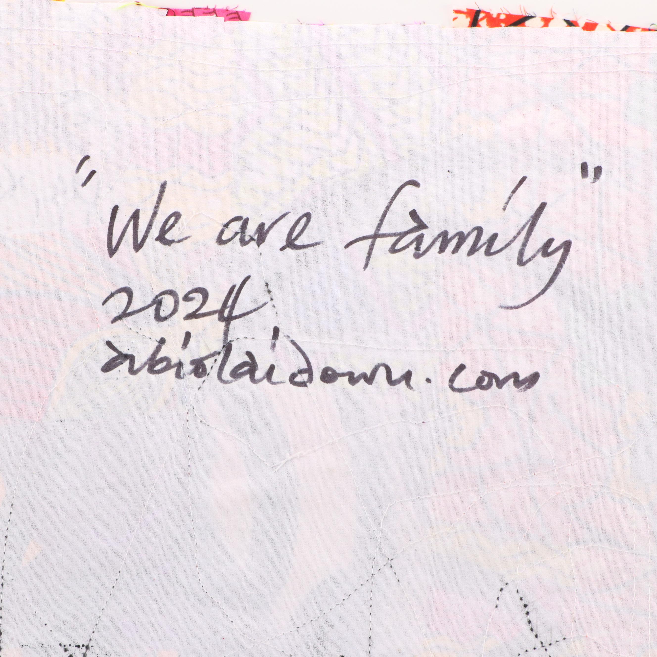 Abiola Idowu Figurative Mixed Media Painting "We Are Family," 2024