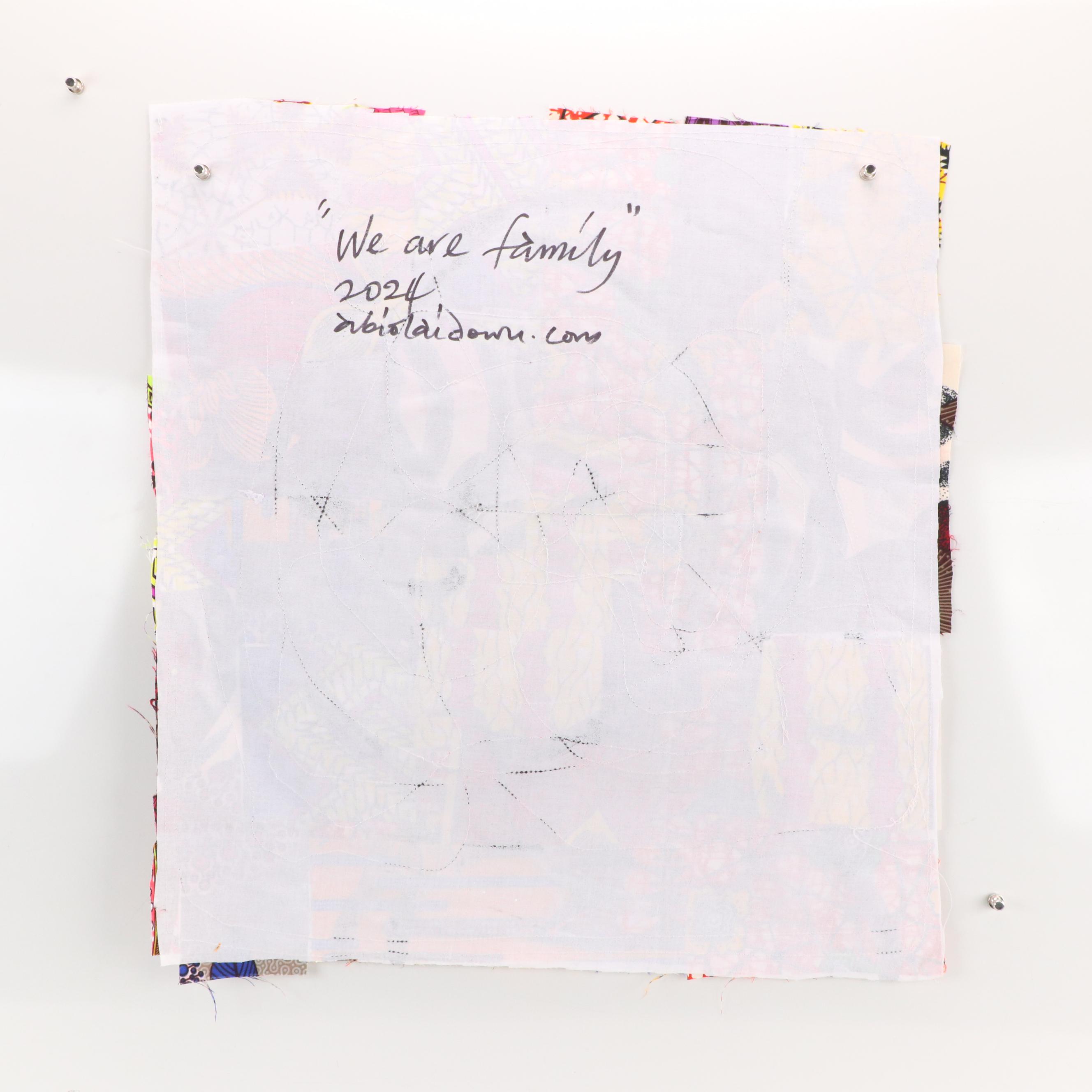 Abiola Idowu Figurative Mixed Media Painting "We Are Family," 2024