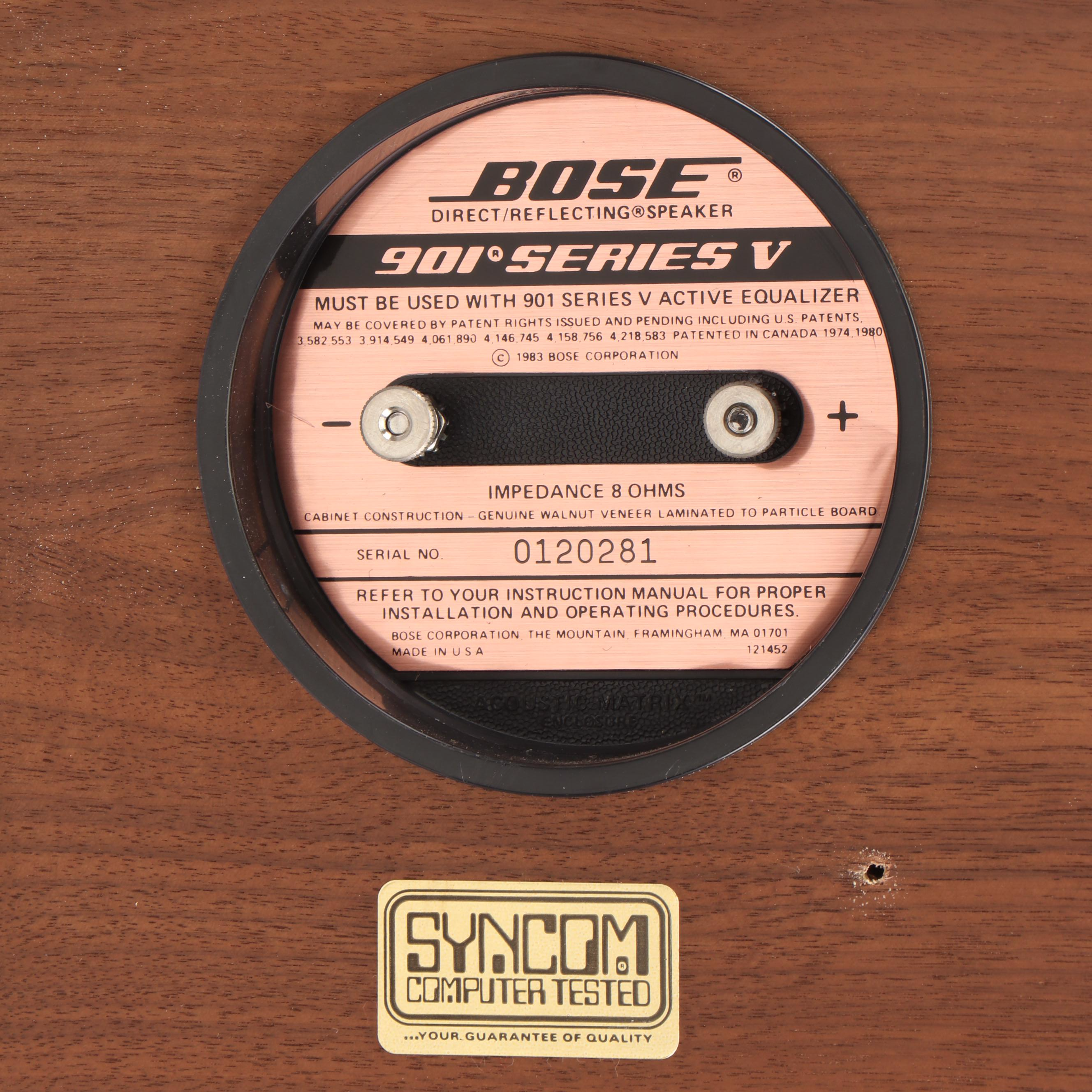 Bose Series V Model 901 Direct/Reflecting Speakers with Tulip Stands, ca. 1987