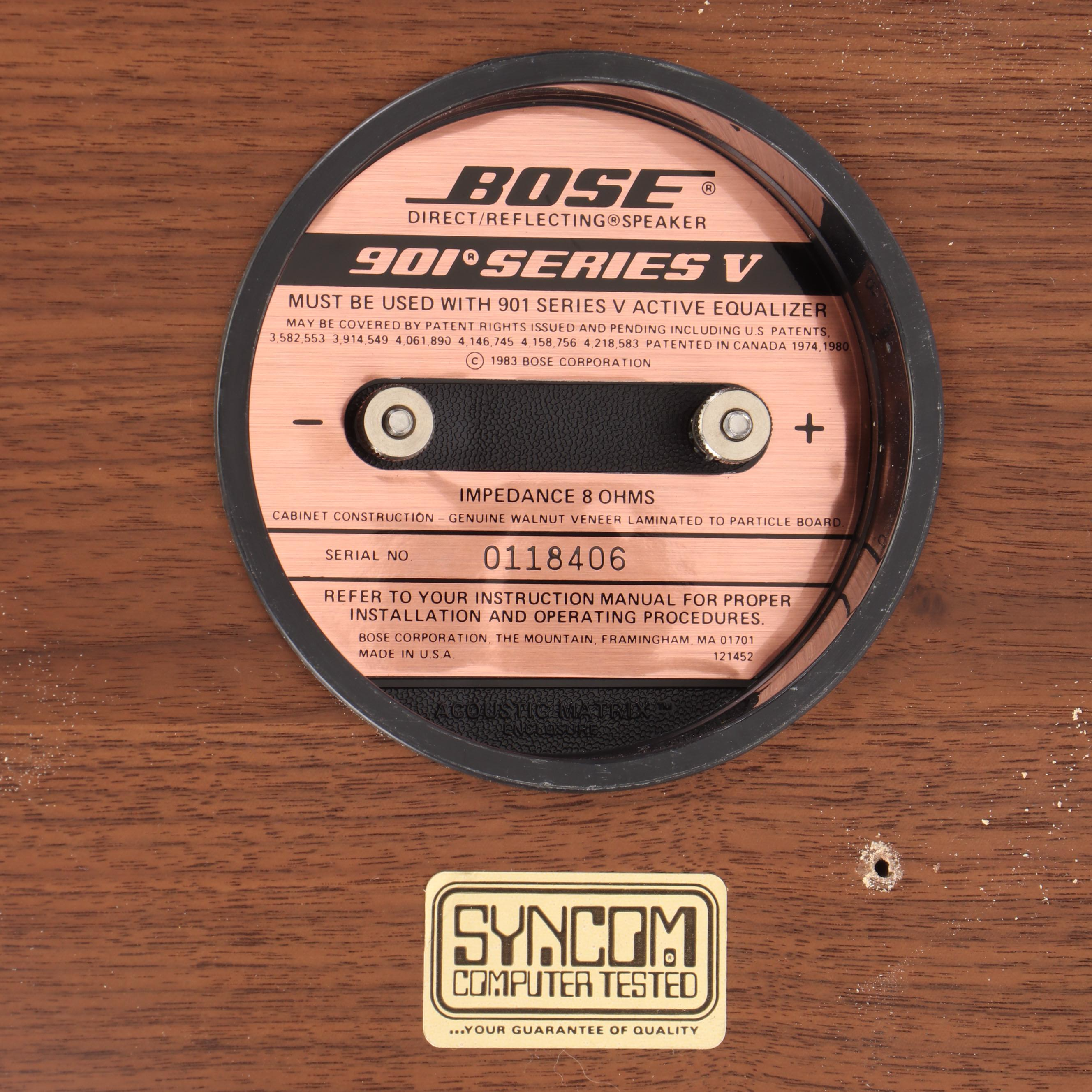 Bose Series V Model 901 Direct/Reflecting Speakers with Tulip Stands, ca. 1987
