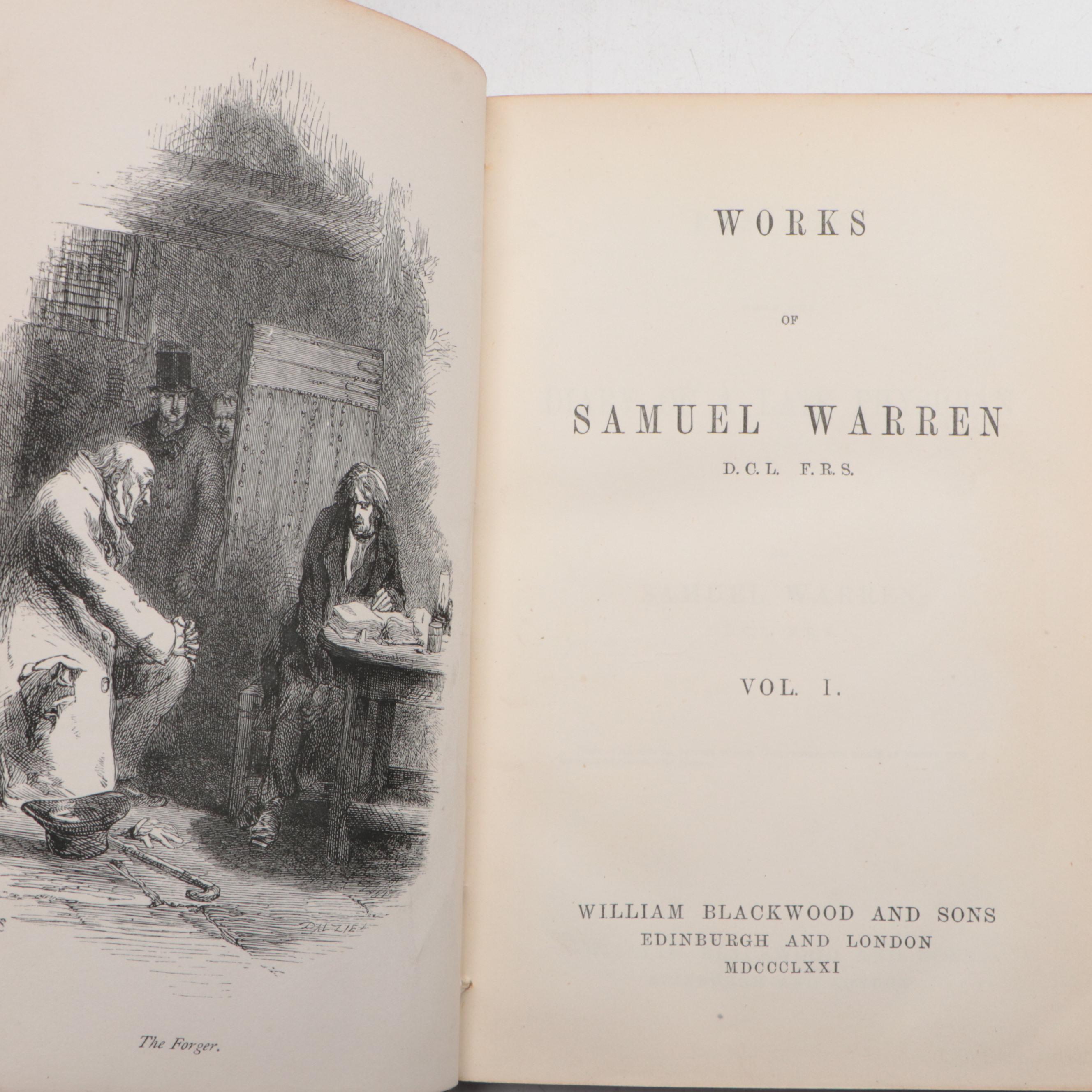 "Works of Samuel Warren" Vol. I and More Leatherbound Books