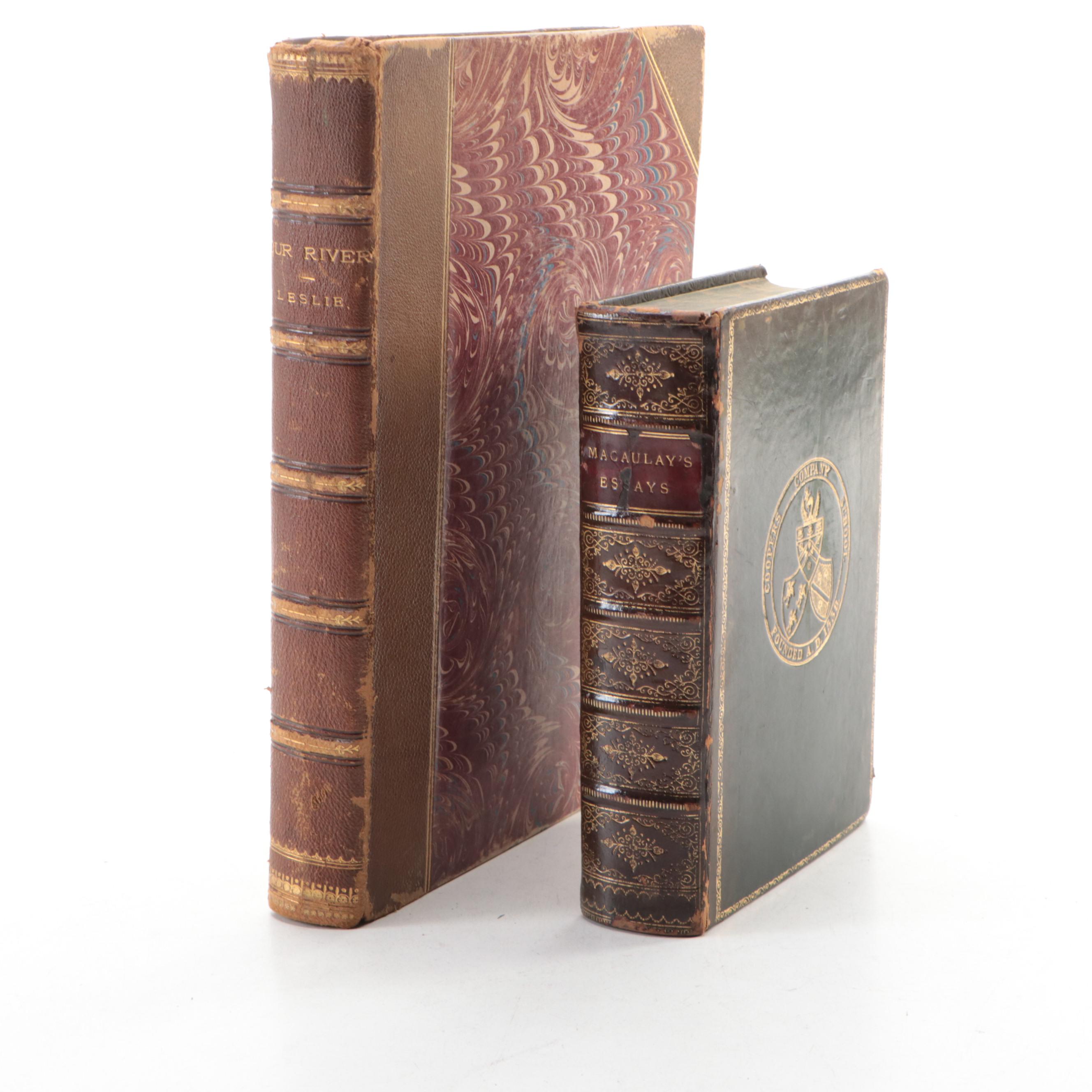 "Works of Samuel Warren" Vol. I and More Leatherbound Books